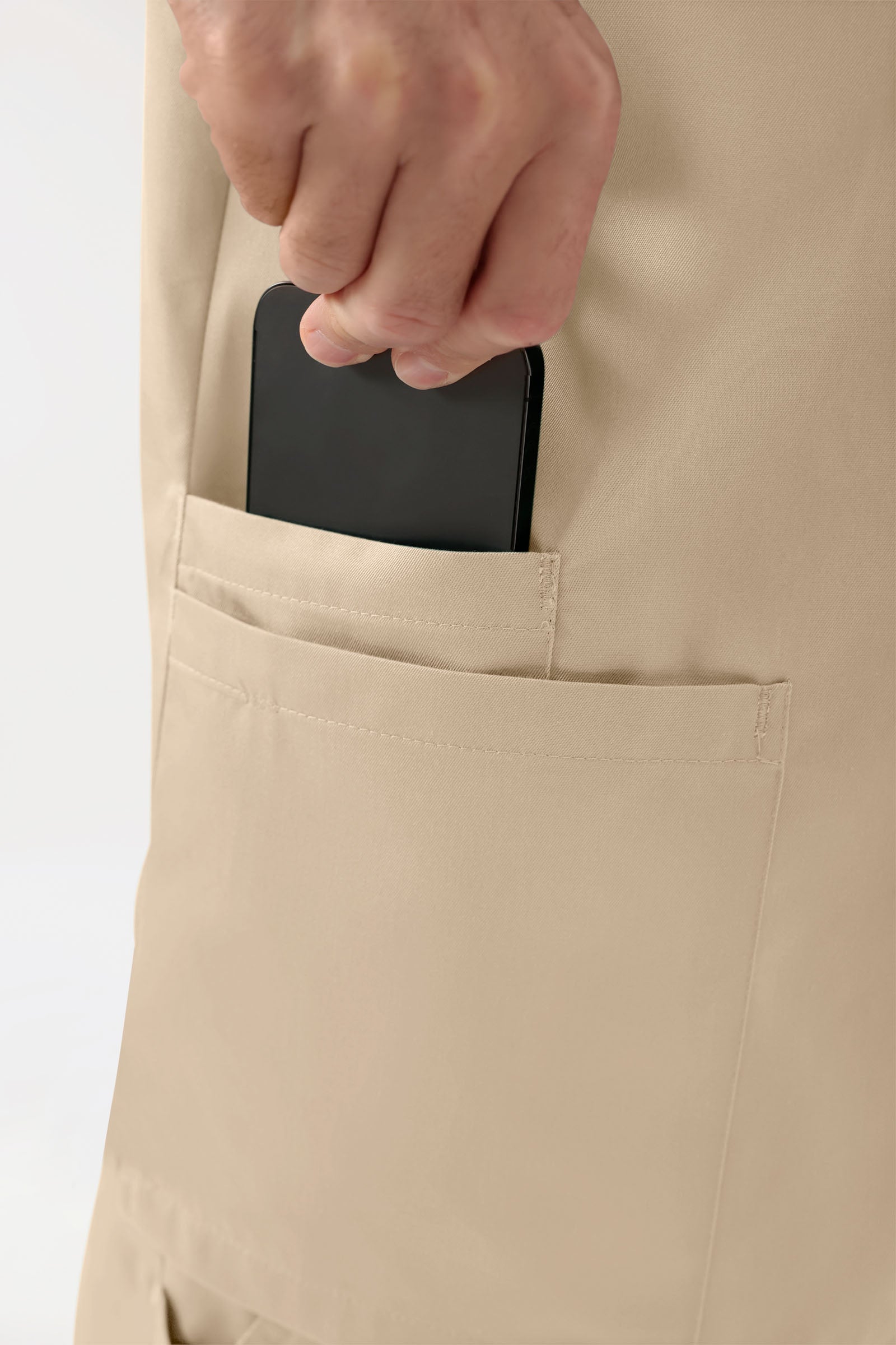 GREEN Tunique Stretch Homme - Décolleté V sable