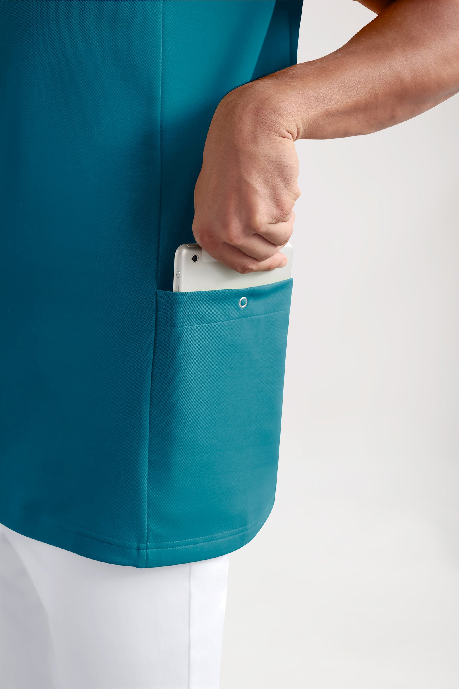 COMFY FLEX Tunique Stretch Homme - Col polo pétrole