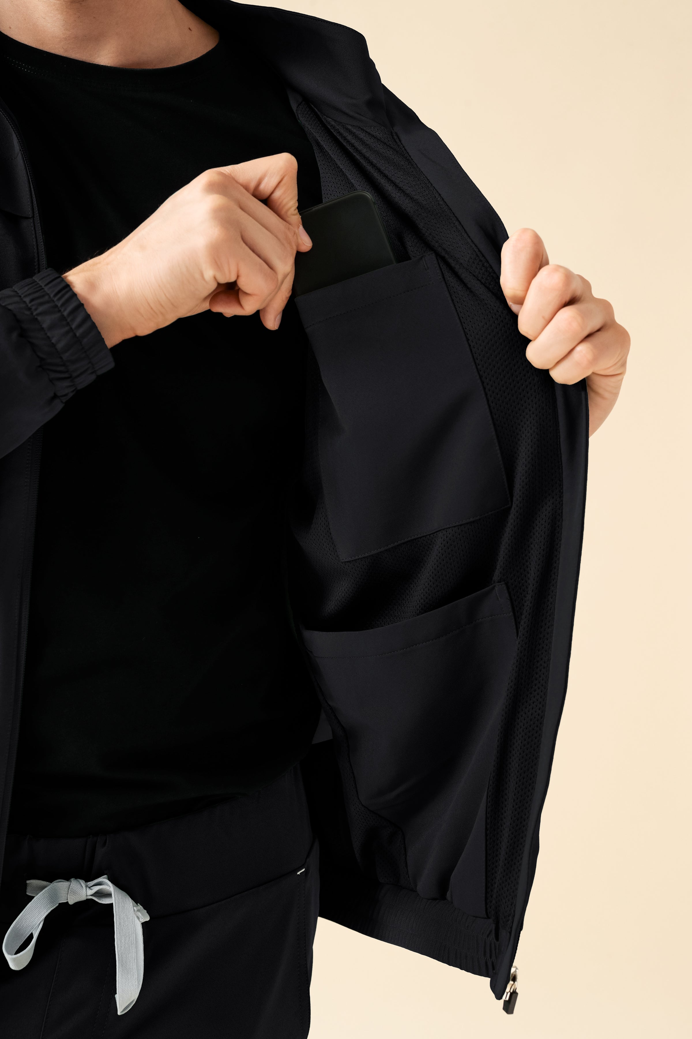 KAERE Veste blouson Homme - Poignet élastiqué noir