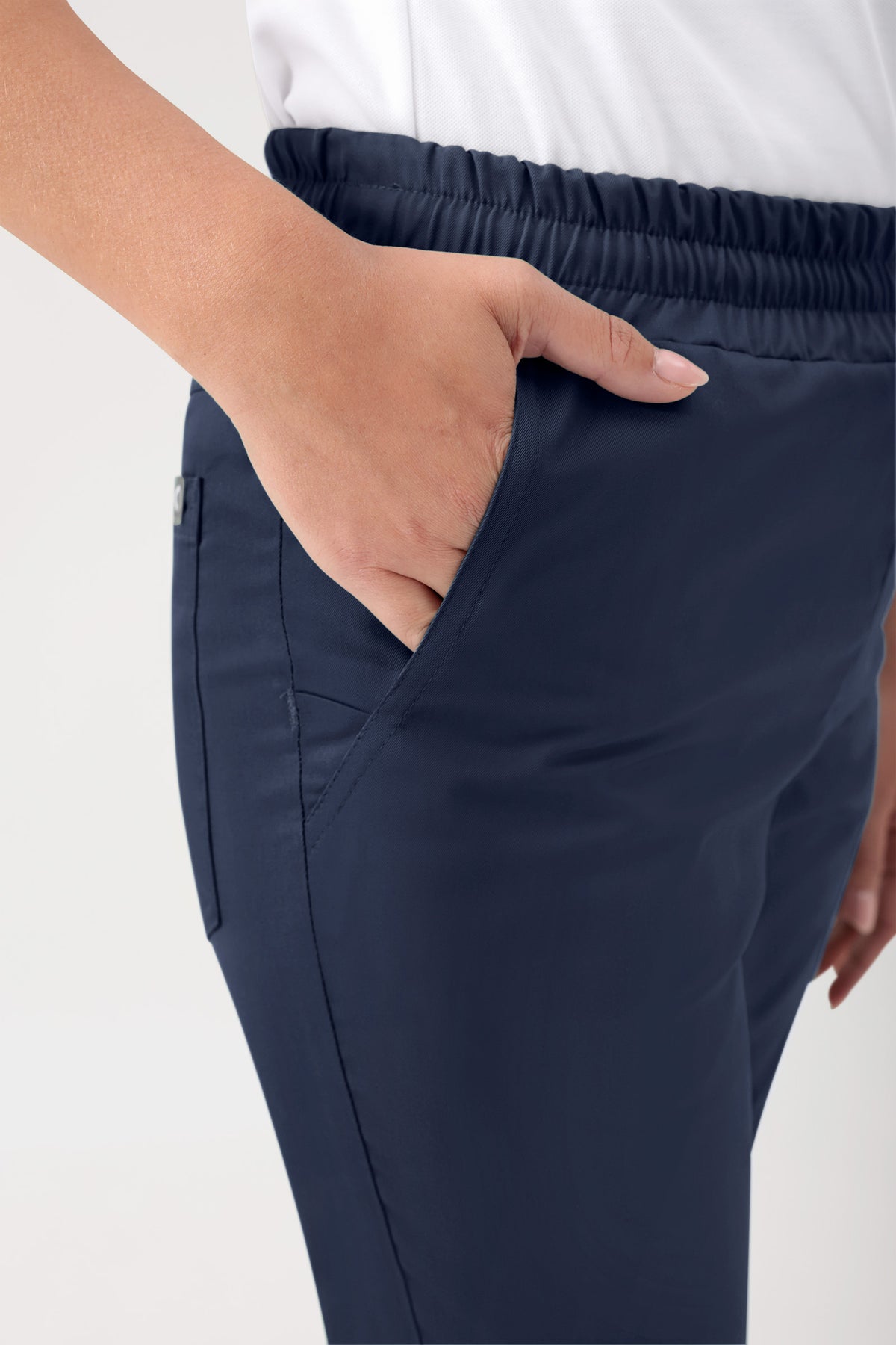 GREEN Pantalon Stretch mixte - Ceinture élastiquée navy
