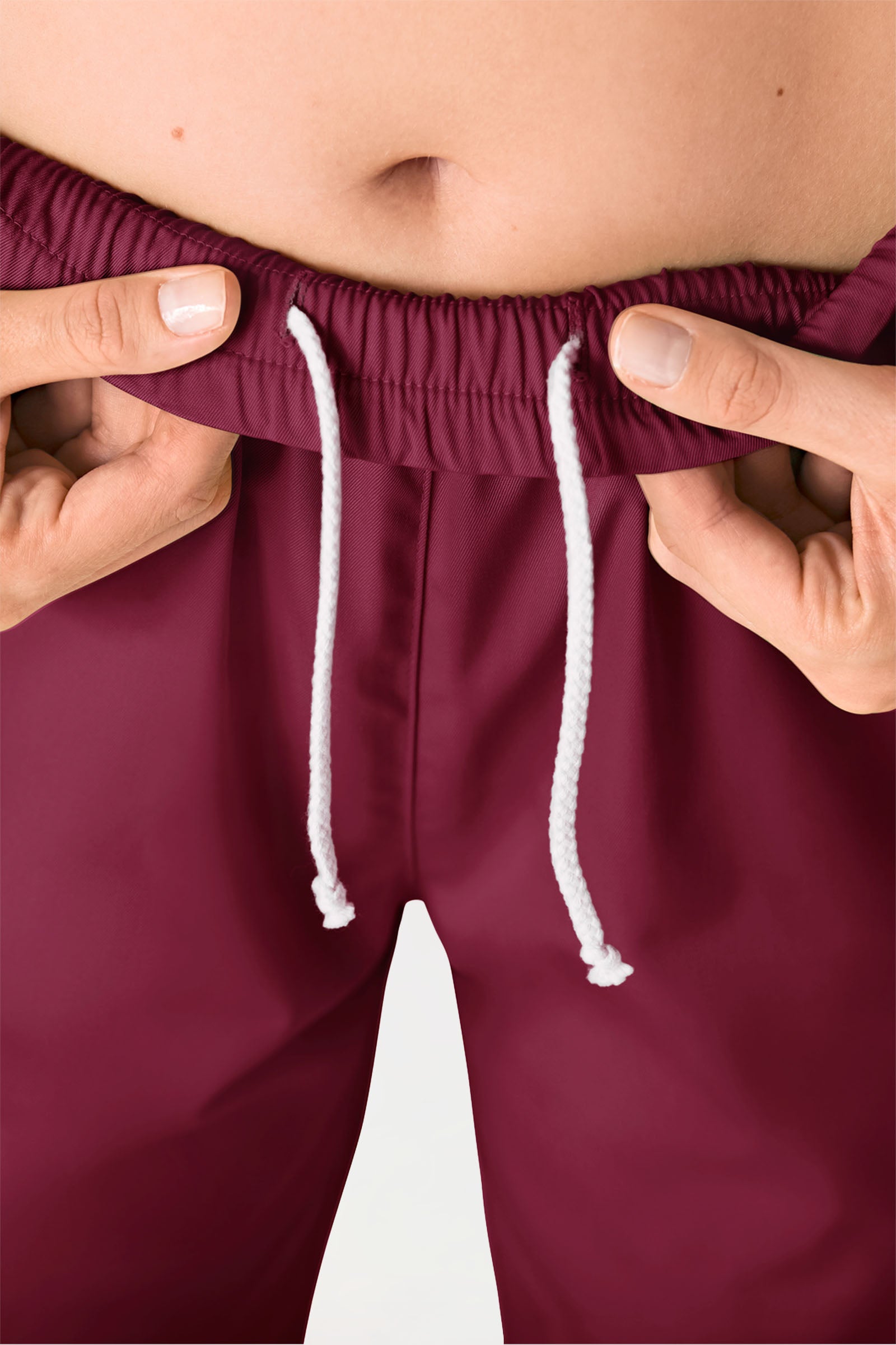 Pantalon mixte - Taille haute bordeaux