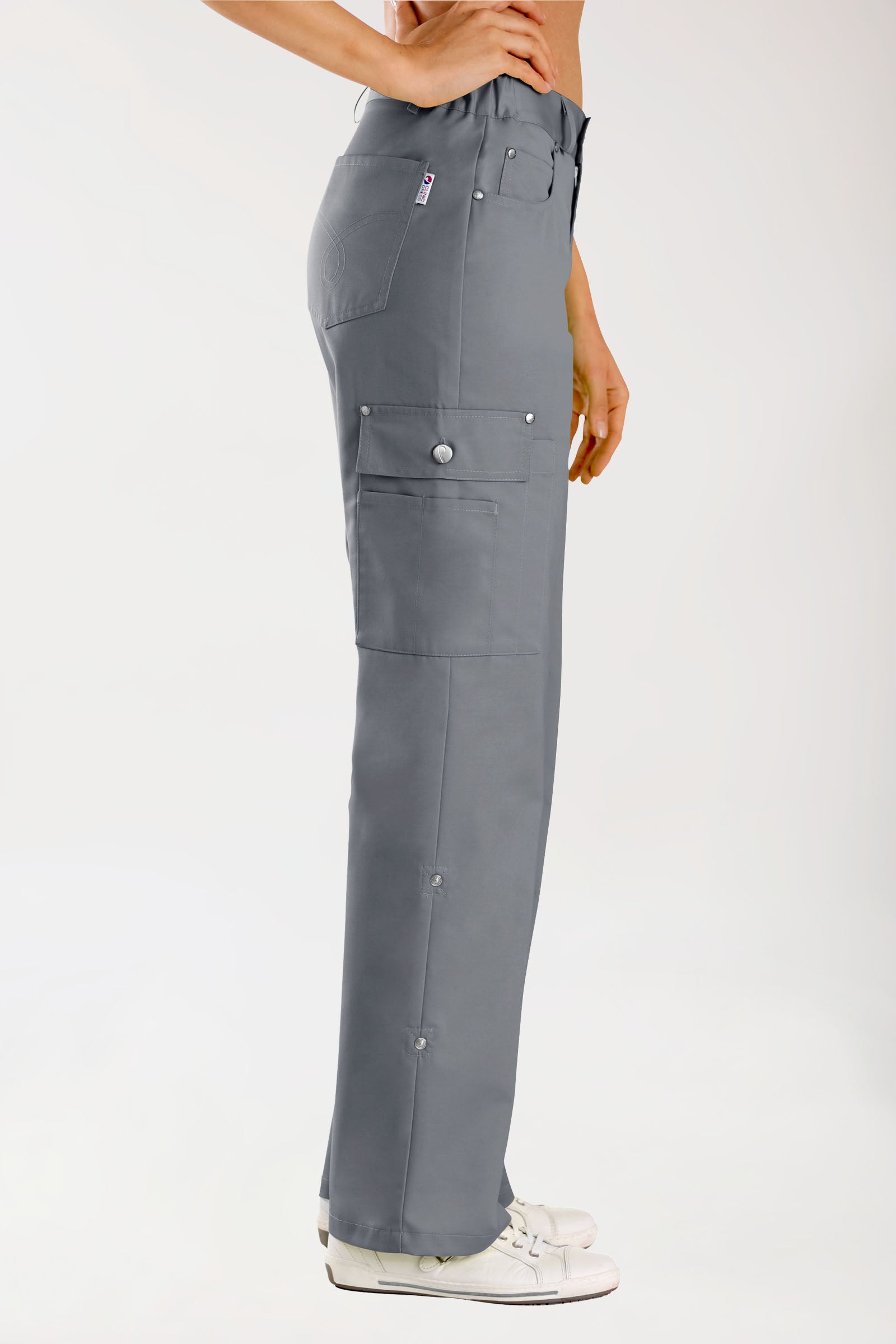 JUST STRONG Pantalon mixte - Ceinture partiellement élastiquée gris granit