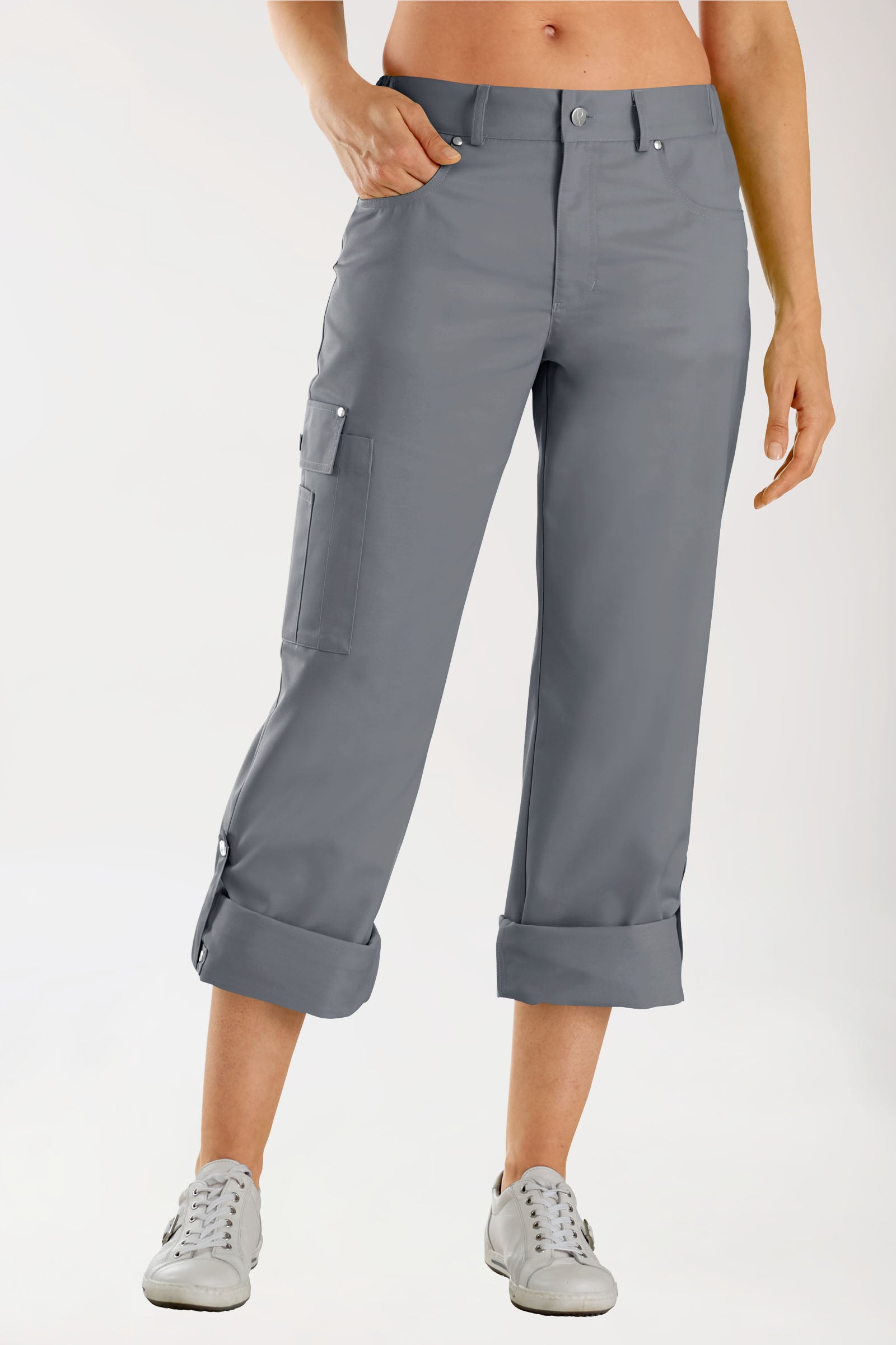 JUST STRONG Pantalon mixte - Ceinture partiellement élastiquée gris granit