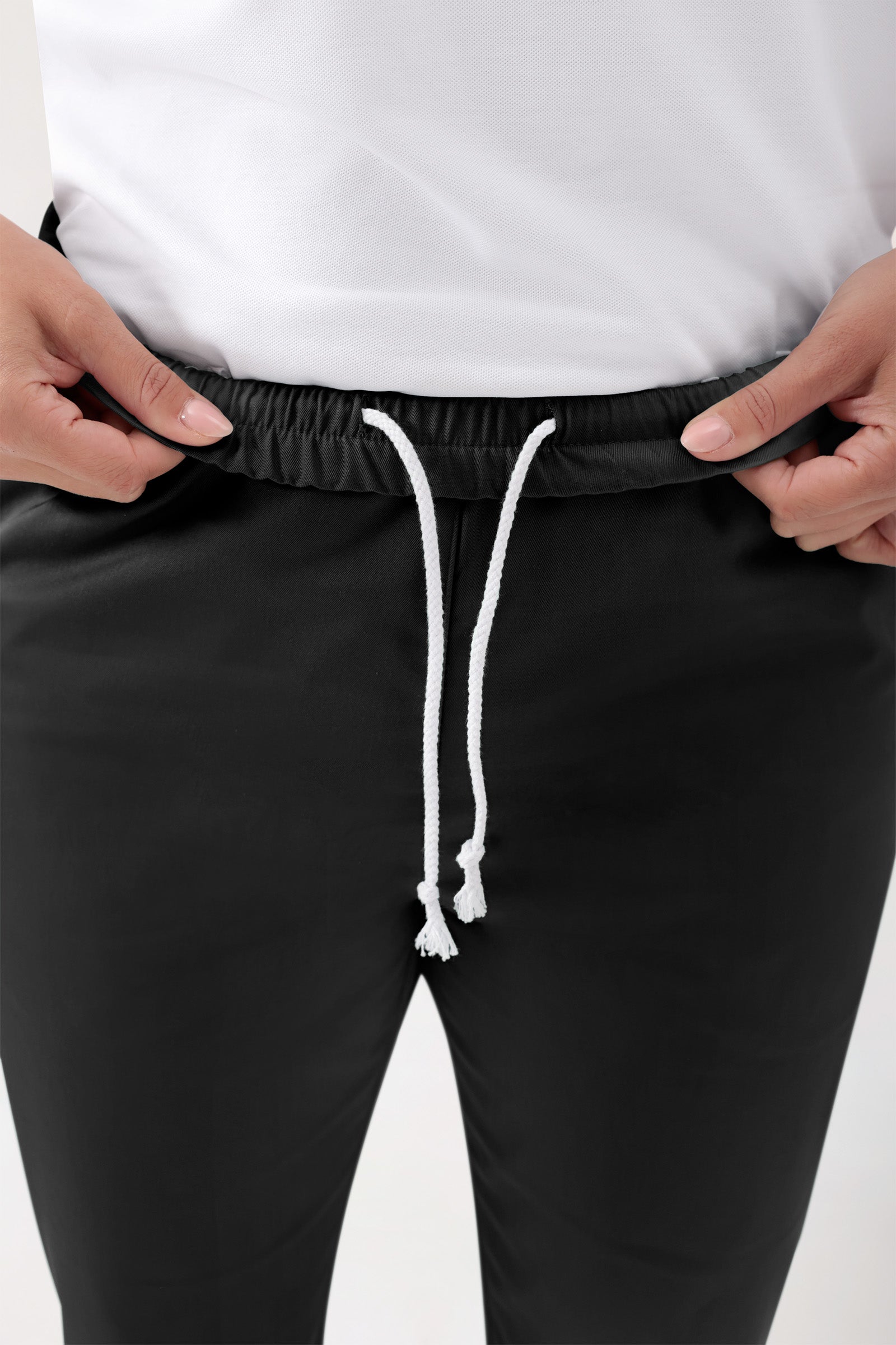 GREEN Pantalon Stretch mixte - Ceinture élastiquée noir