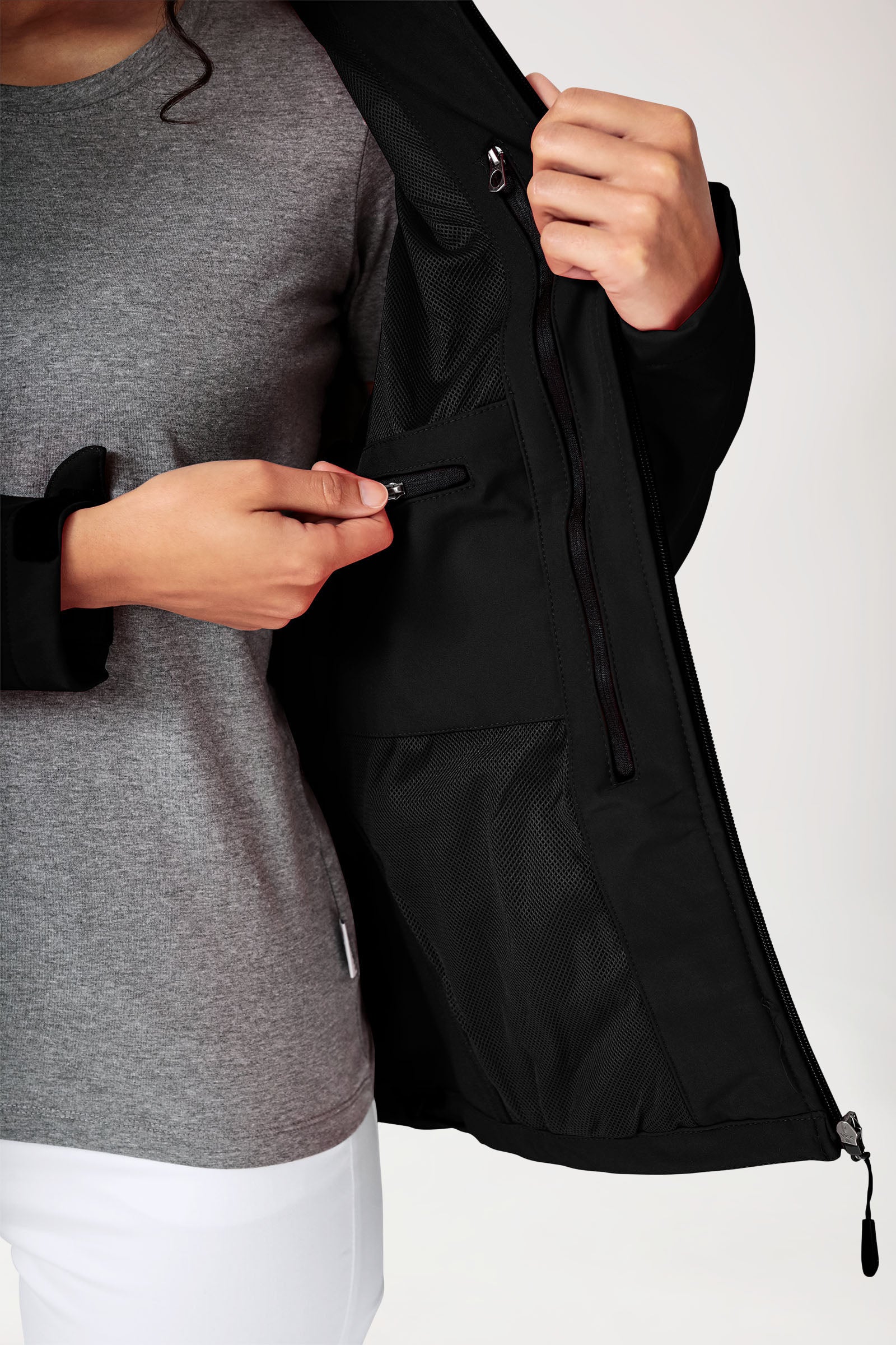Softshell Veste mixte - à capuche noir