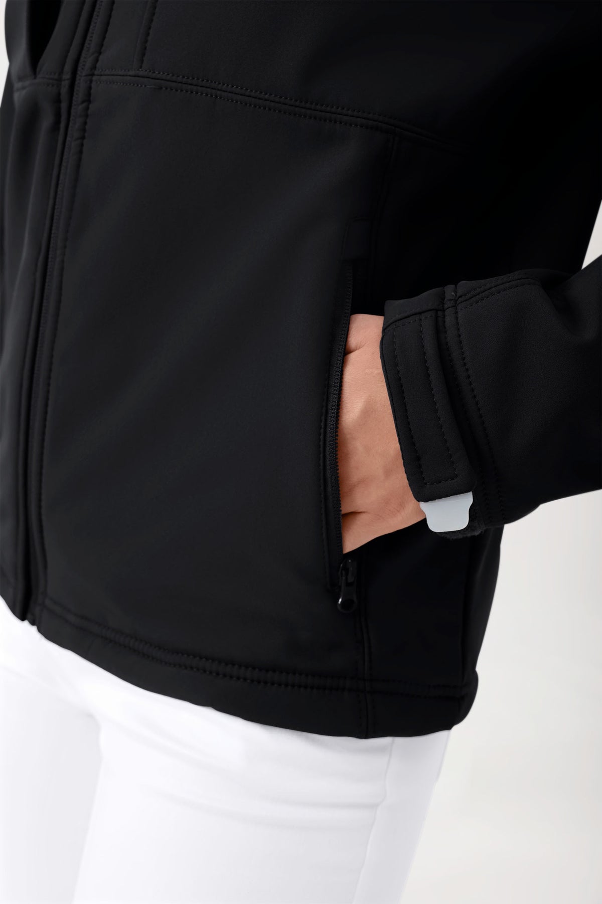 Softshell Veste mixte - à capuche noir
