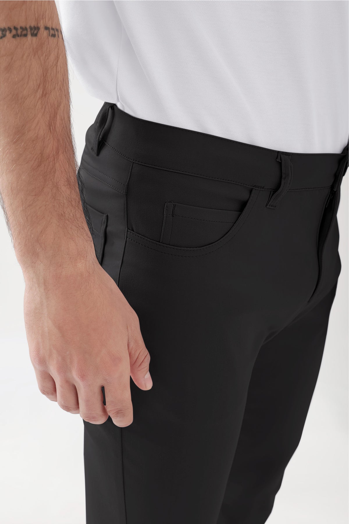 COMFY FLEX Pantalon 5 poches Homme - Jambe slim noir