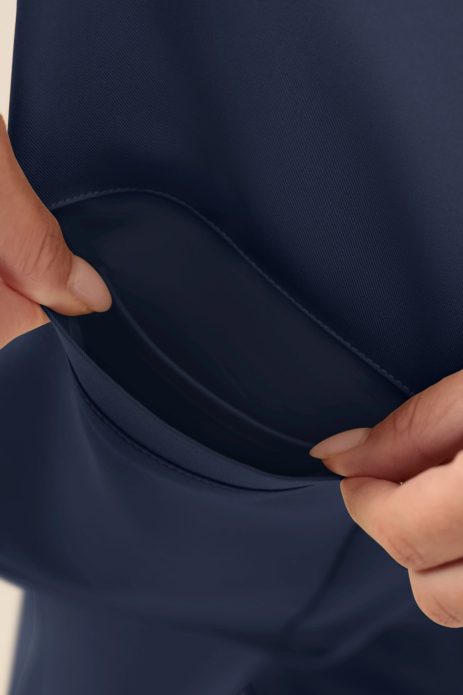 KAERE Blouse Femme - Patte de boutonnage navy