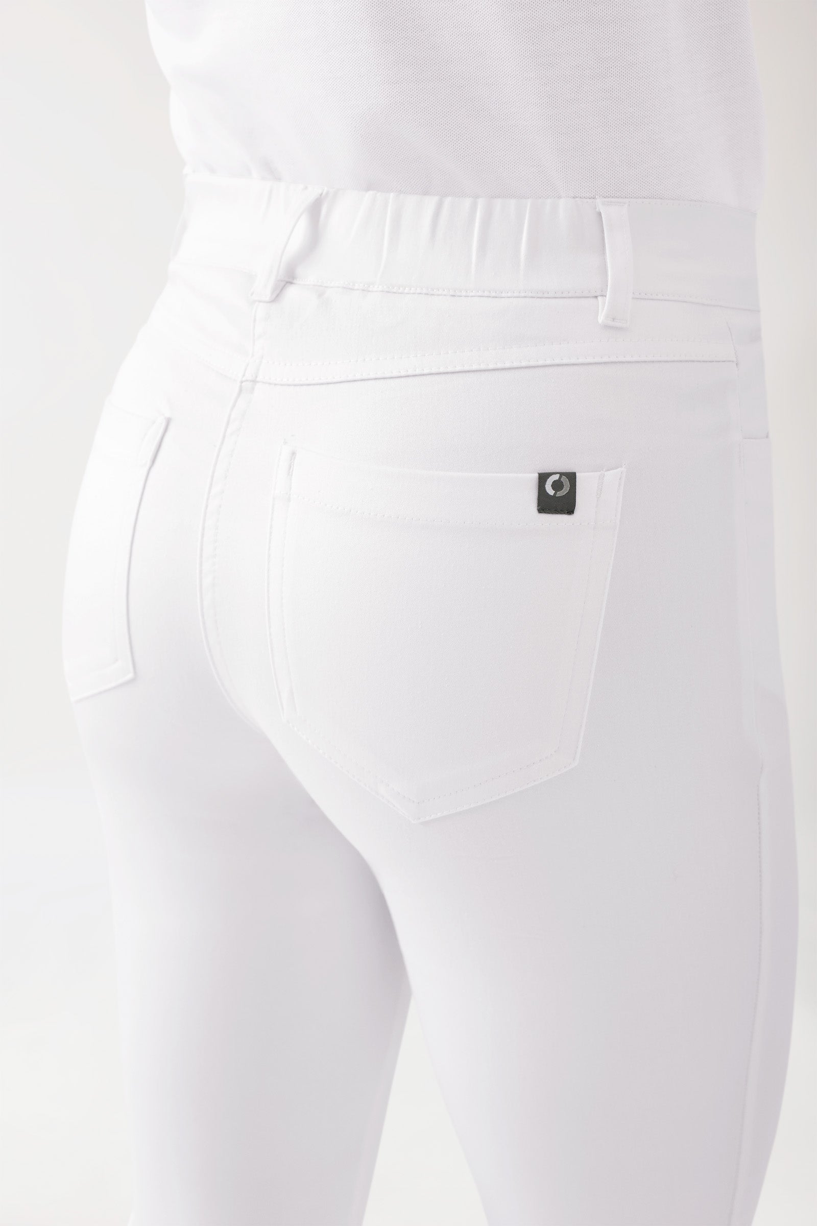 COMFY FLEX Pantalon 5 poches Femme - Jambe droite blanc