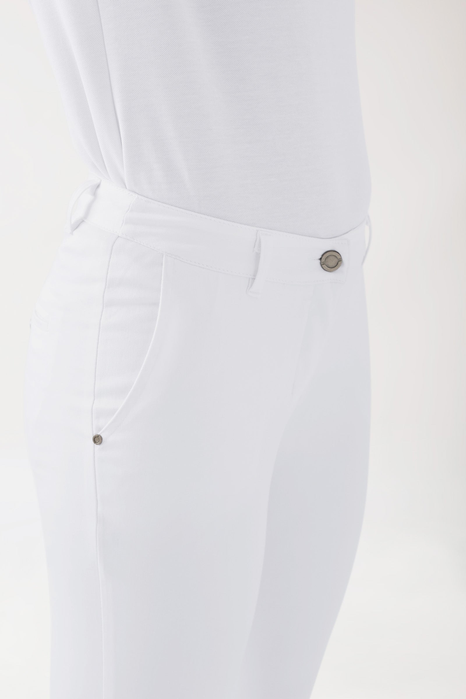 COMFY FLEX Pantalon Femme - Style Chino blanc
