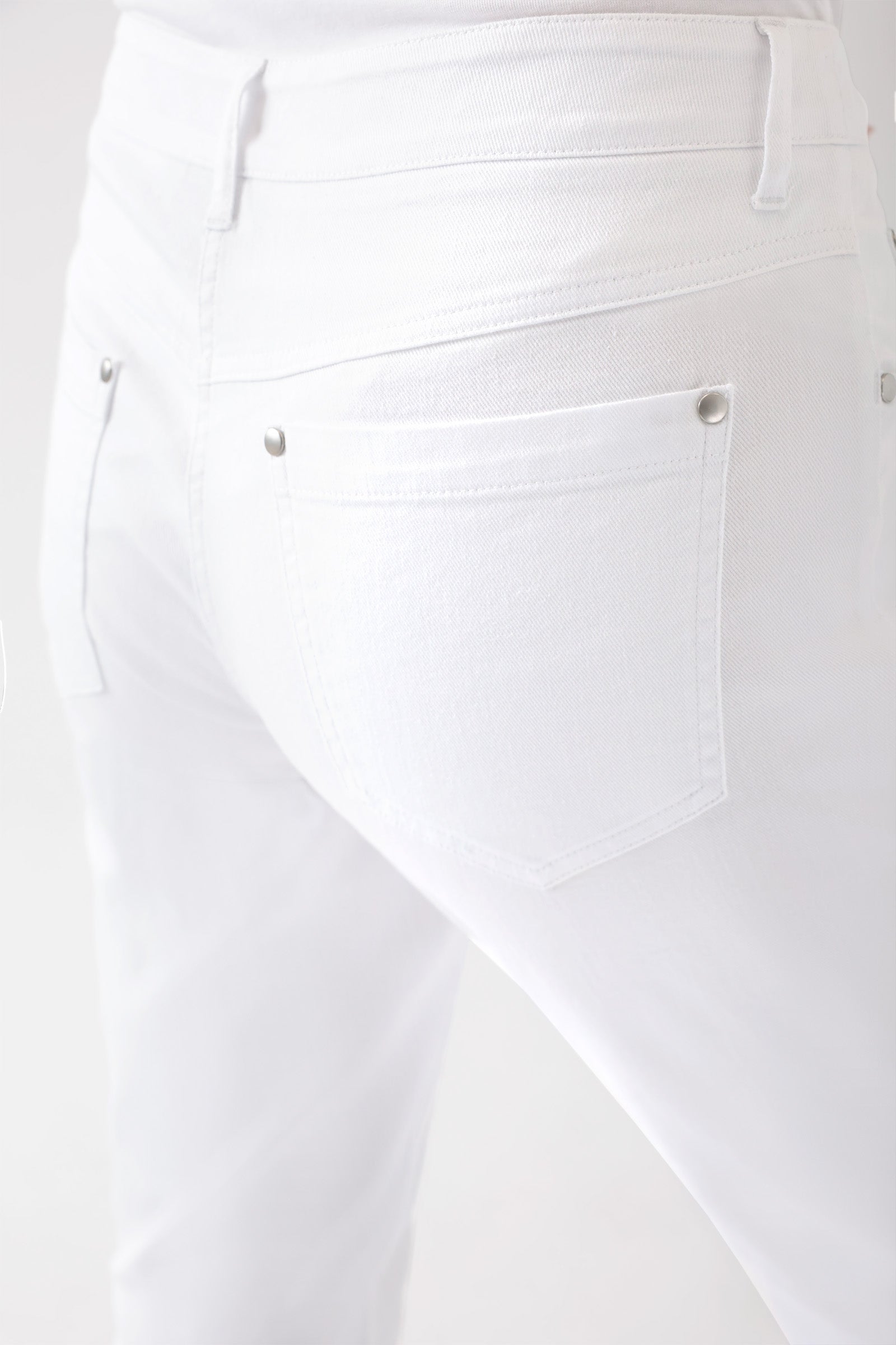 Pantalon 5 poches Femme - look jean blanc