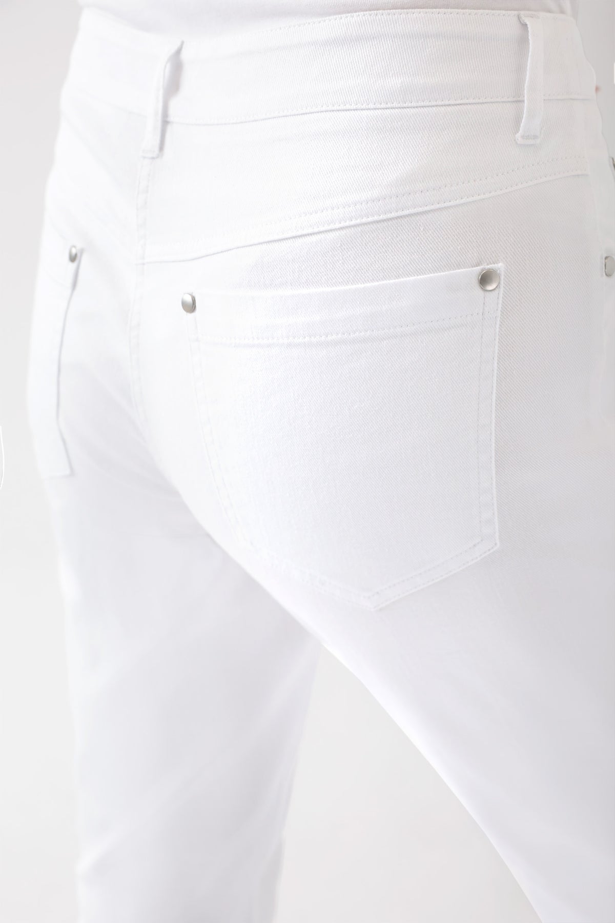 Pantalon 5 poches Femme - look jean blanc