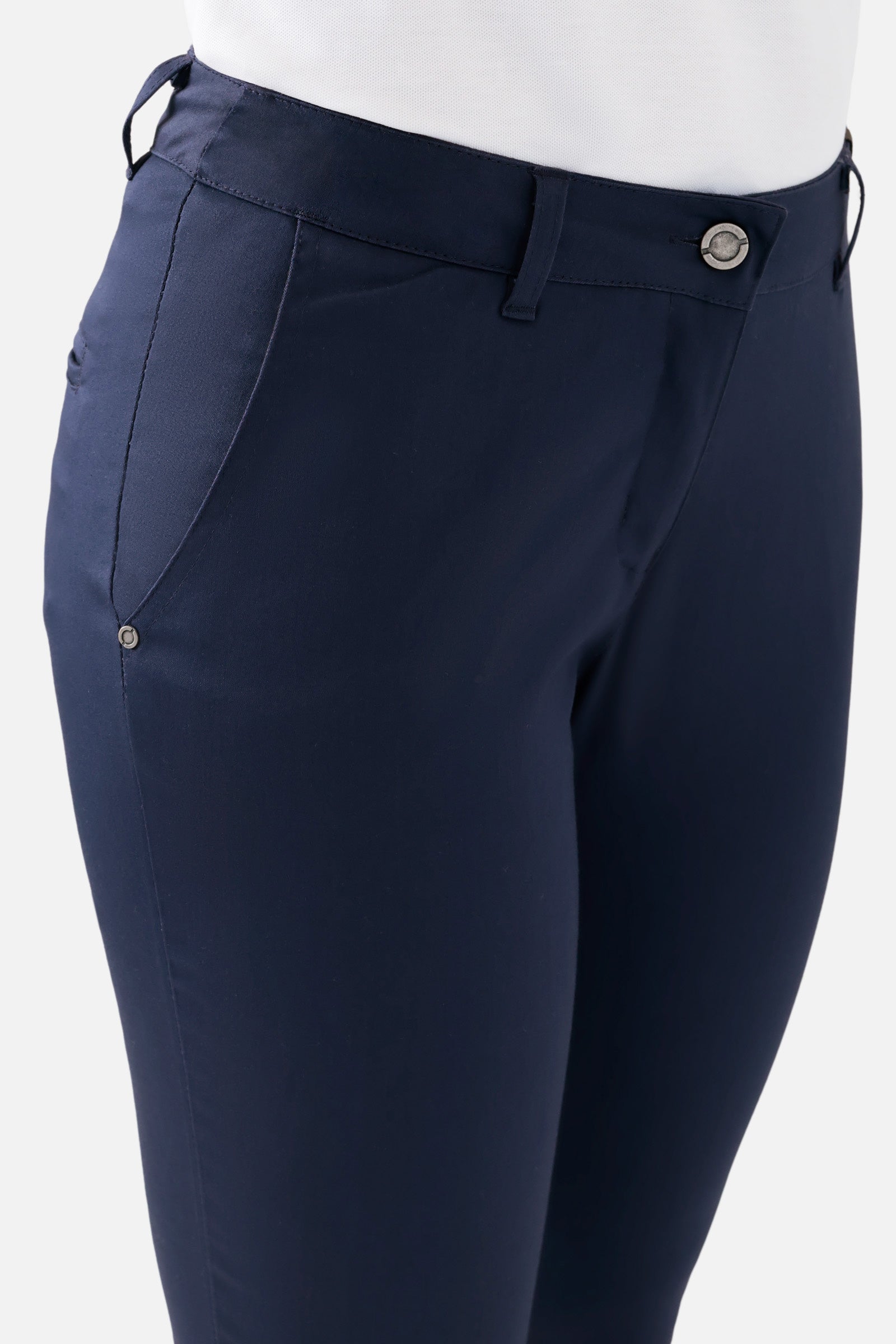 COMFY FLEX Pantalon Femme - Style Chino navy