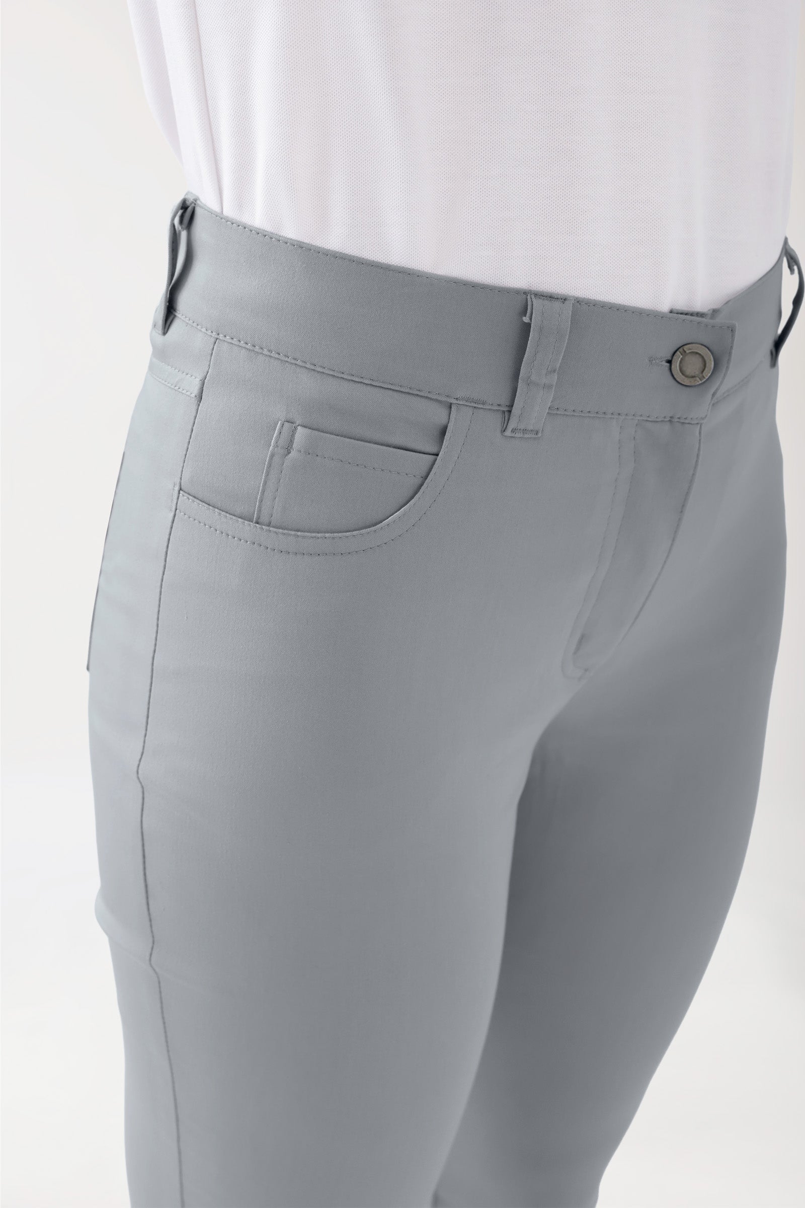 COMFY FLEX Pantalon 5 poches Femme - Jambe droite gris