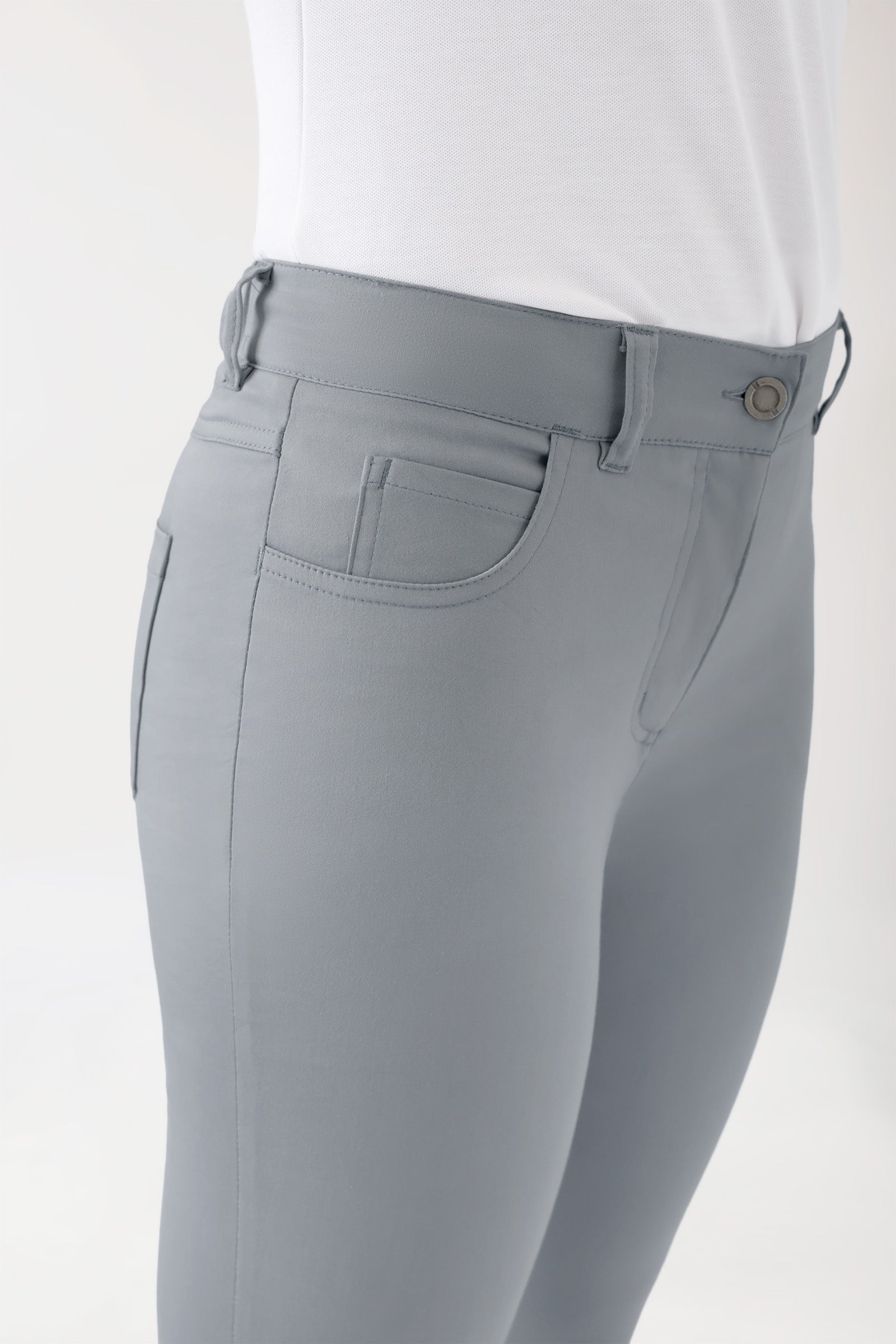 COMFY FLEX Pantalon 5 poches Femme - Jambe slim gris