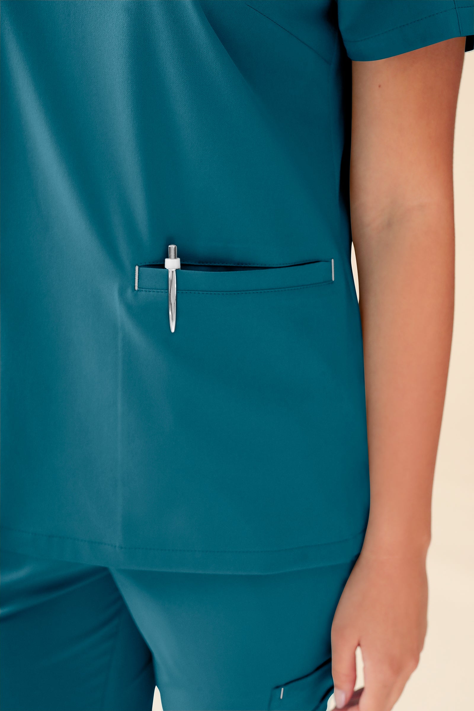 KAERE Tunique Femme - Décolleté V pétrole