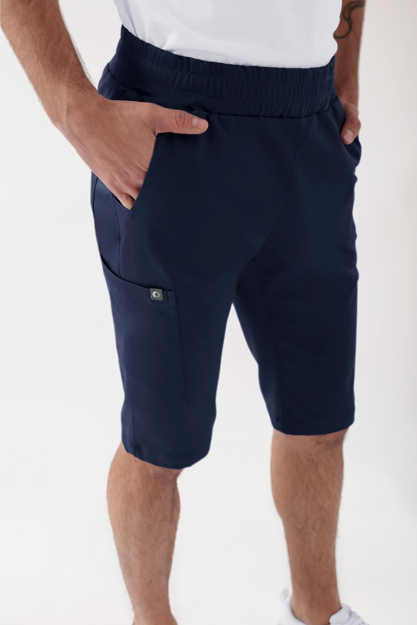COMFY FLEX Pantalon Stretch mixte - bermuda navy