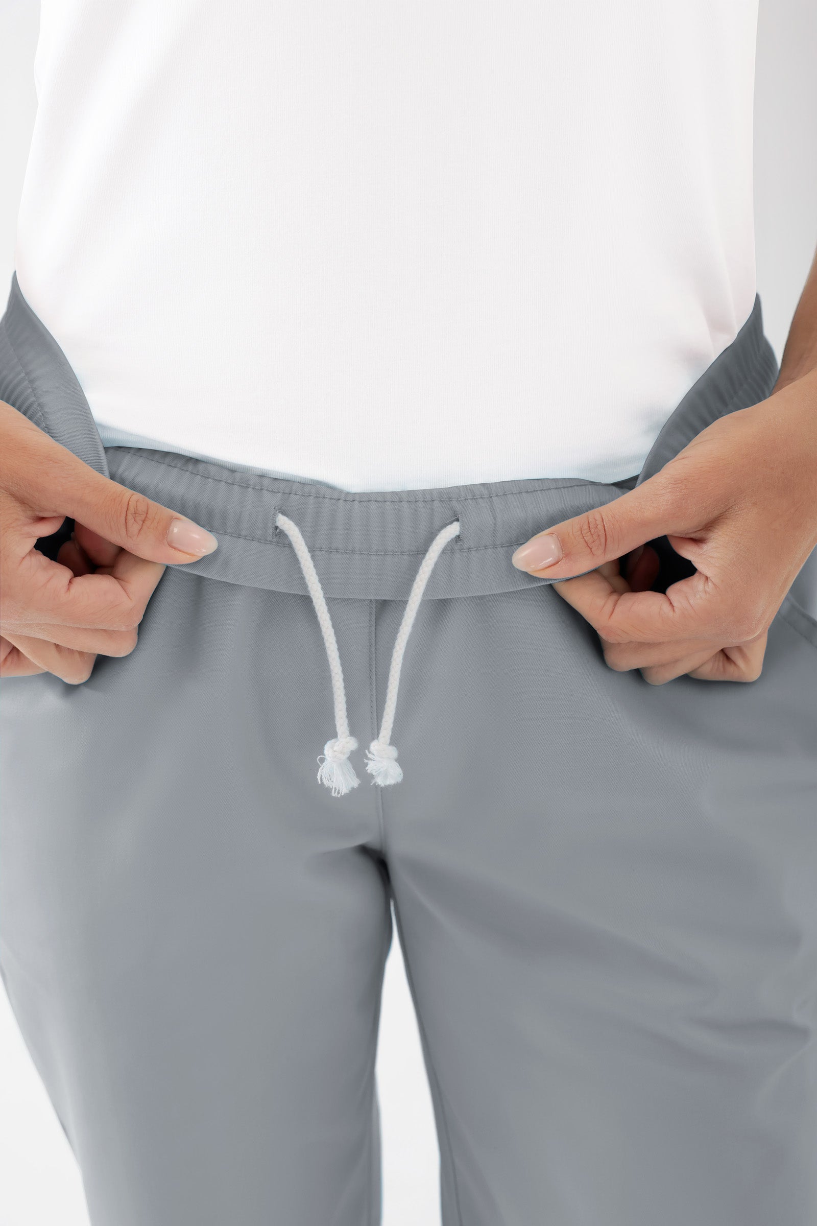 JUST STRONG Pantalon Femme - Ceinture élastiquée gris