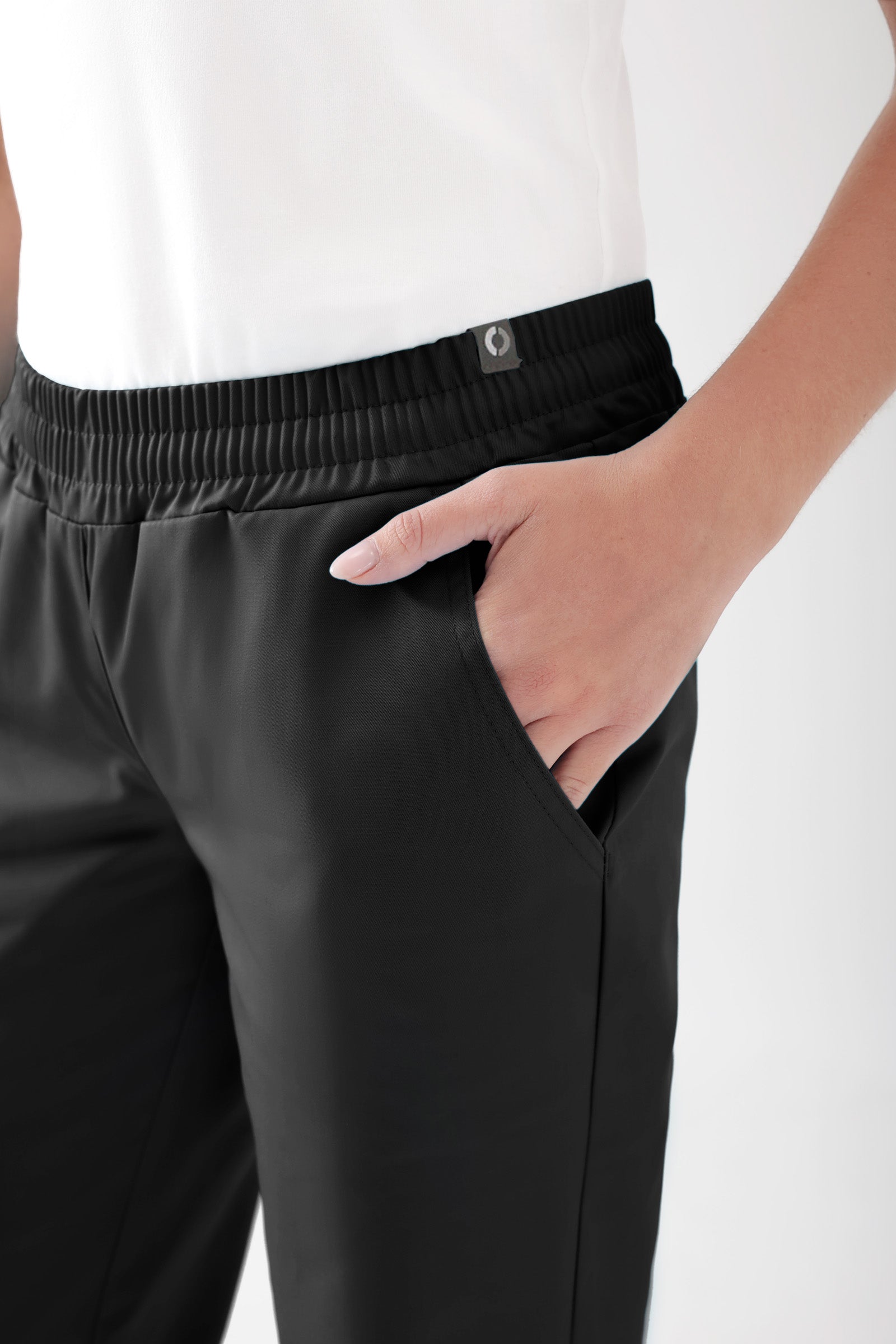 JUST STRONG Pantalon Femme - Ceinture élastiquée noir