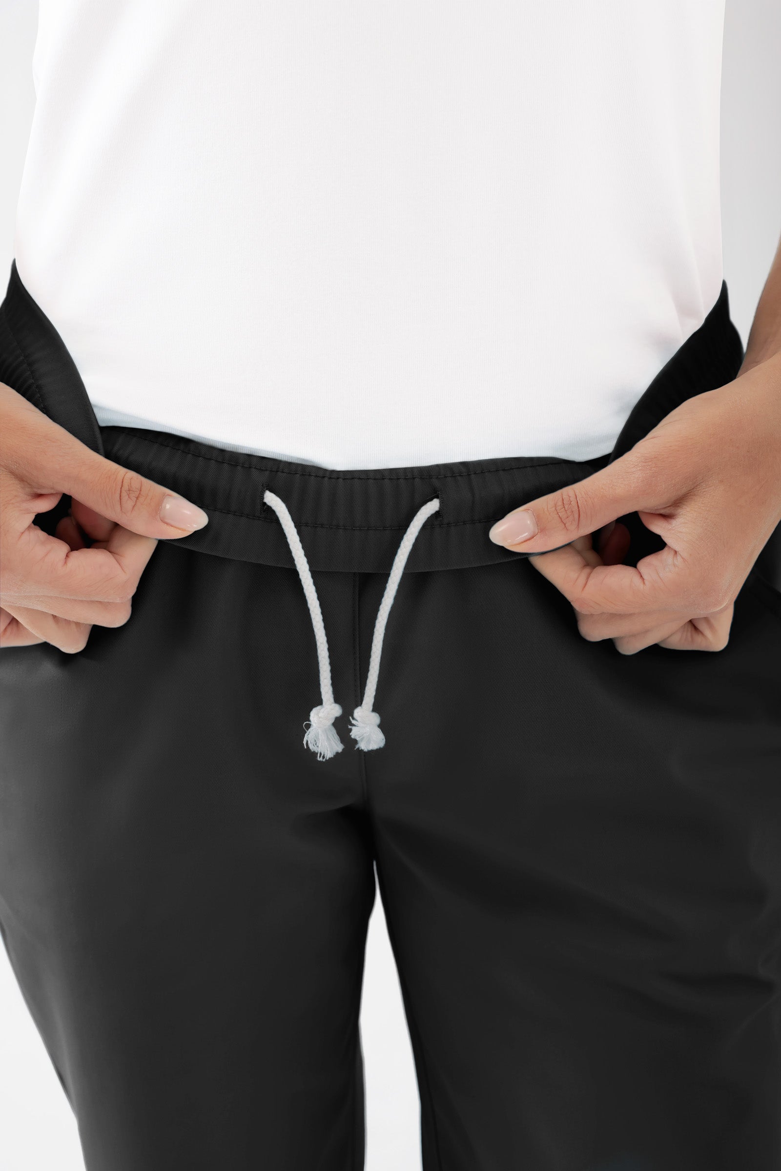 JUST STRONG Pantalon Femme - Ceinture élastiquée noir