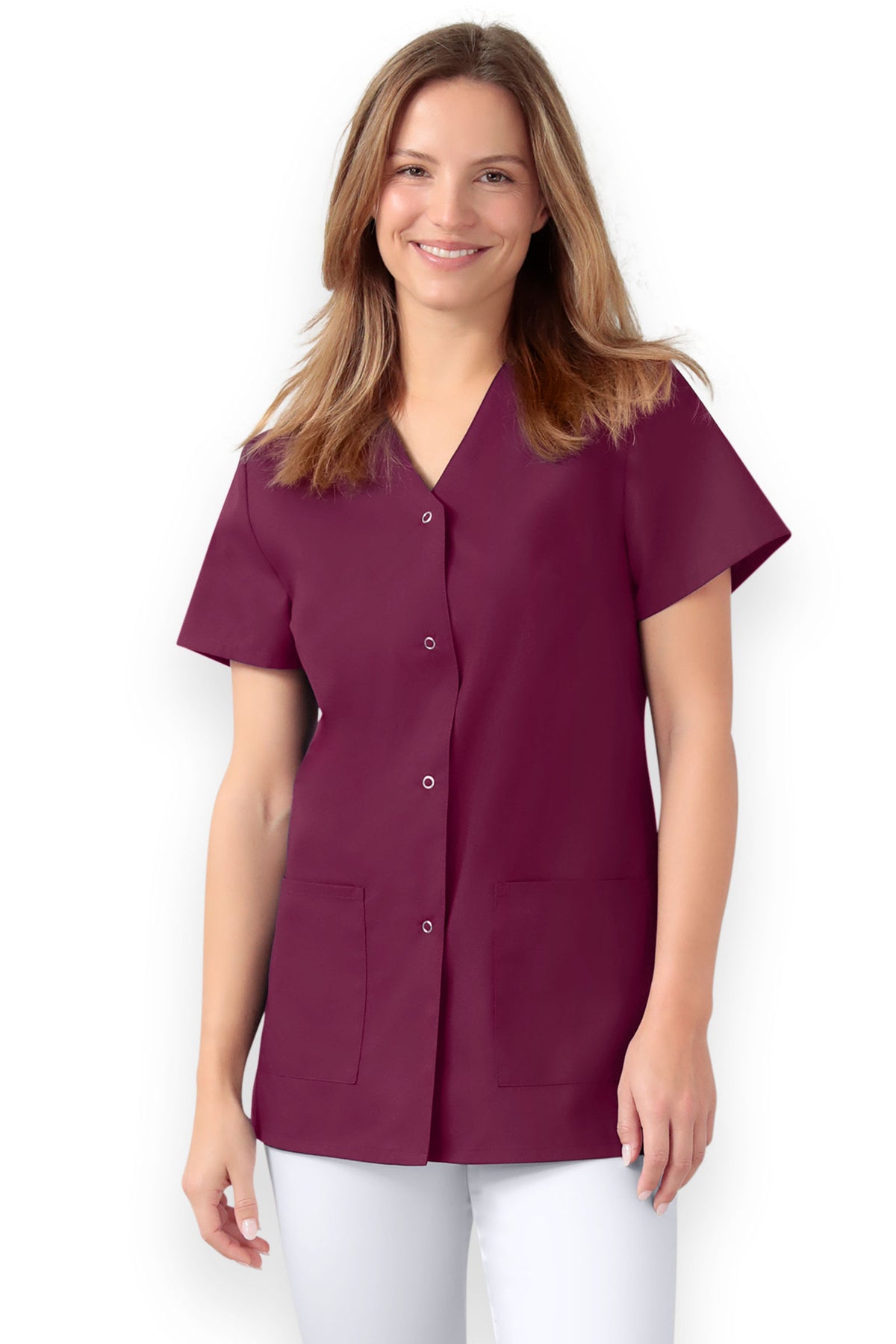 Blouse Stretch Femme - pressionnée berry