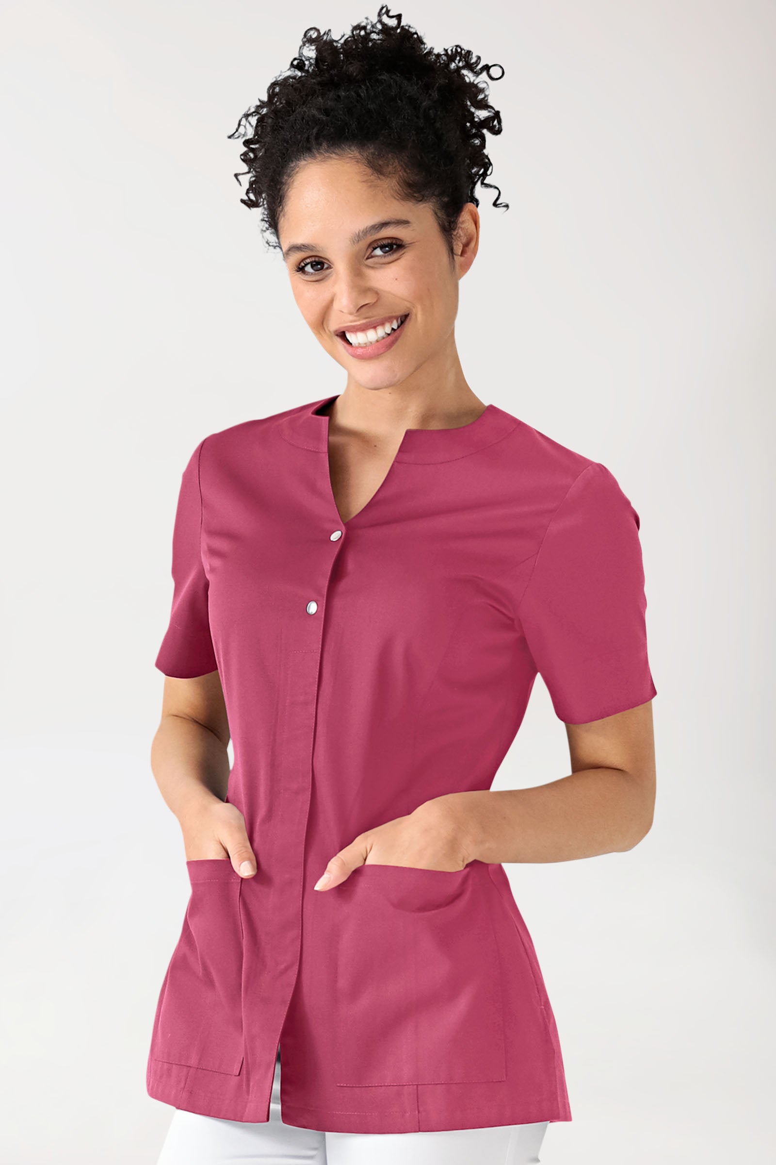 Blouse Femme - Boutonnage invisible bois de rose