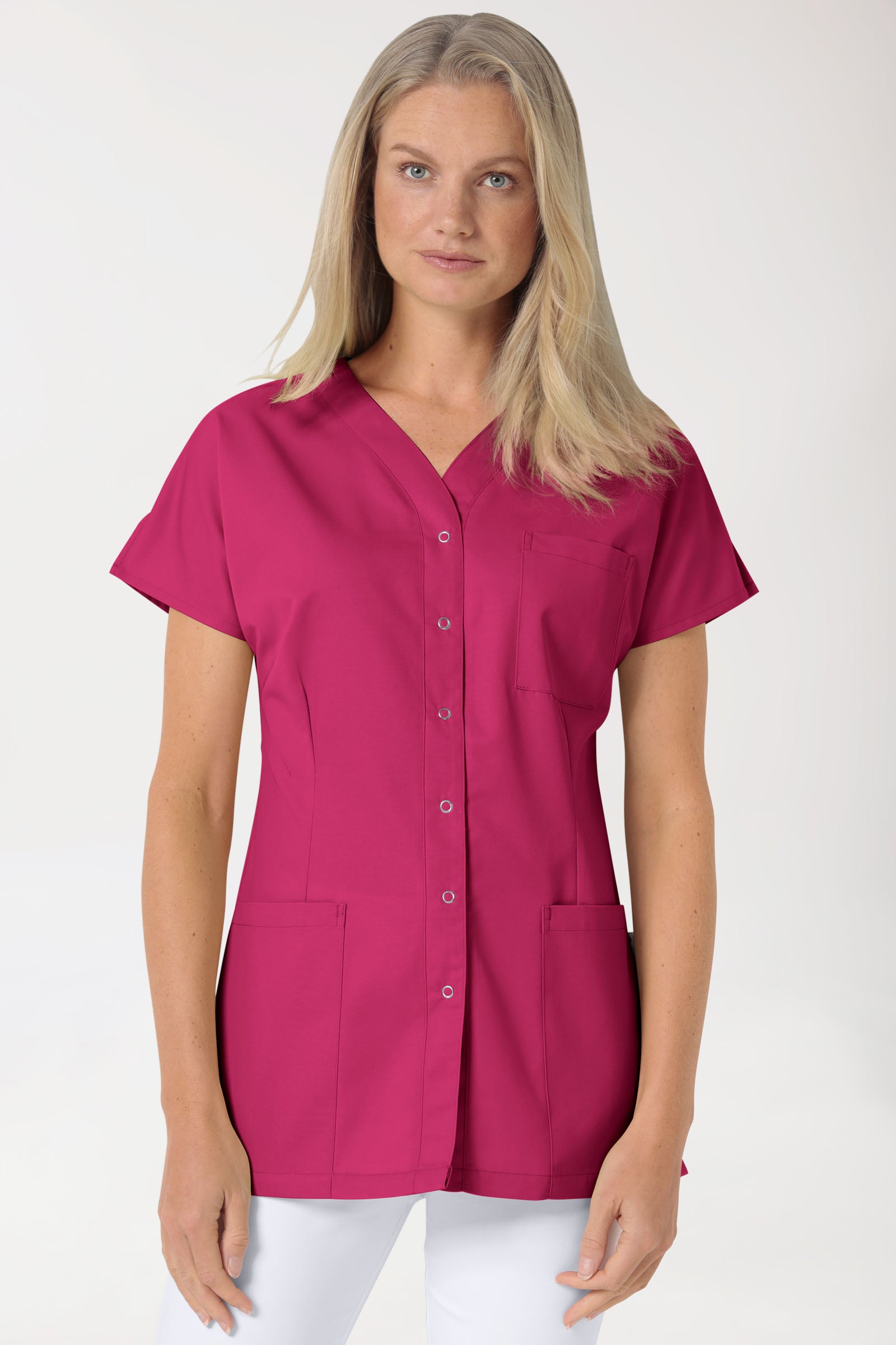 JUST STRONG Blouse Femme - patte pressions pink