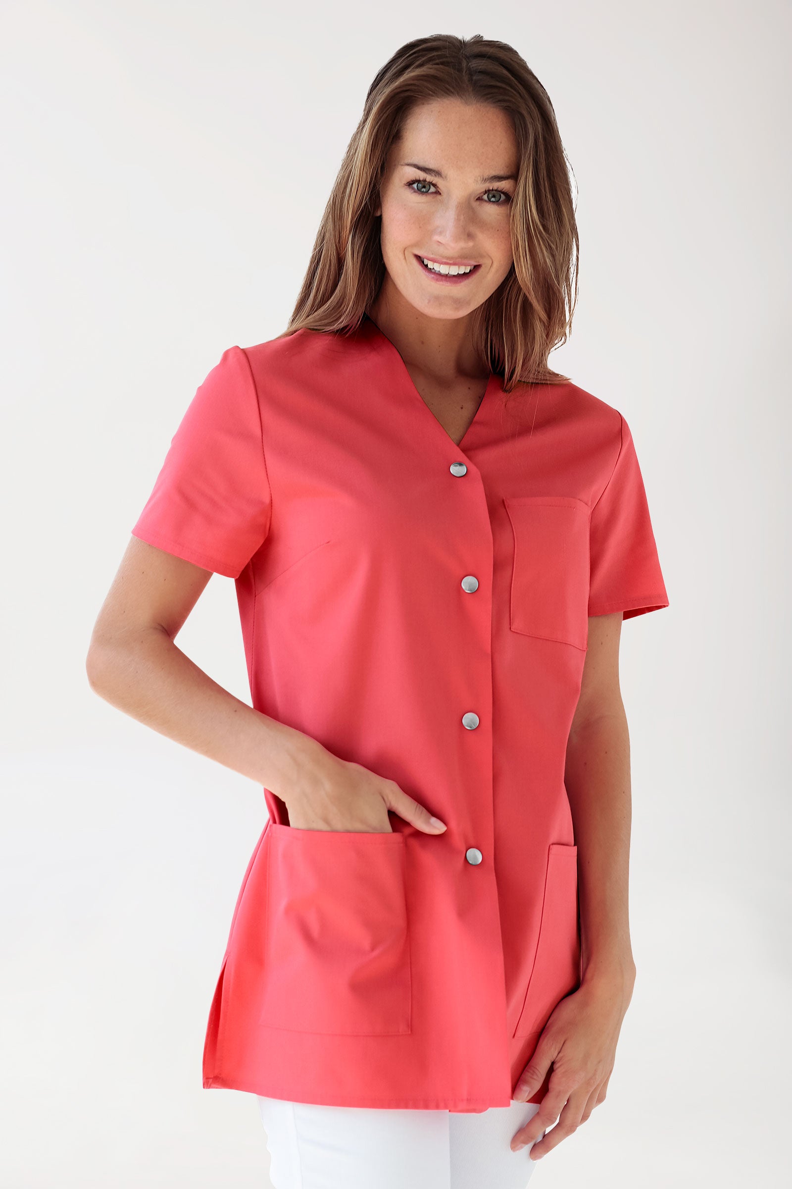 Blouse Beauté Femme - Boutonnée rose lipstick