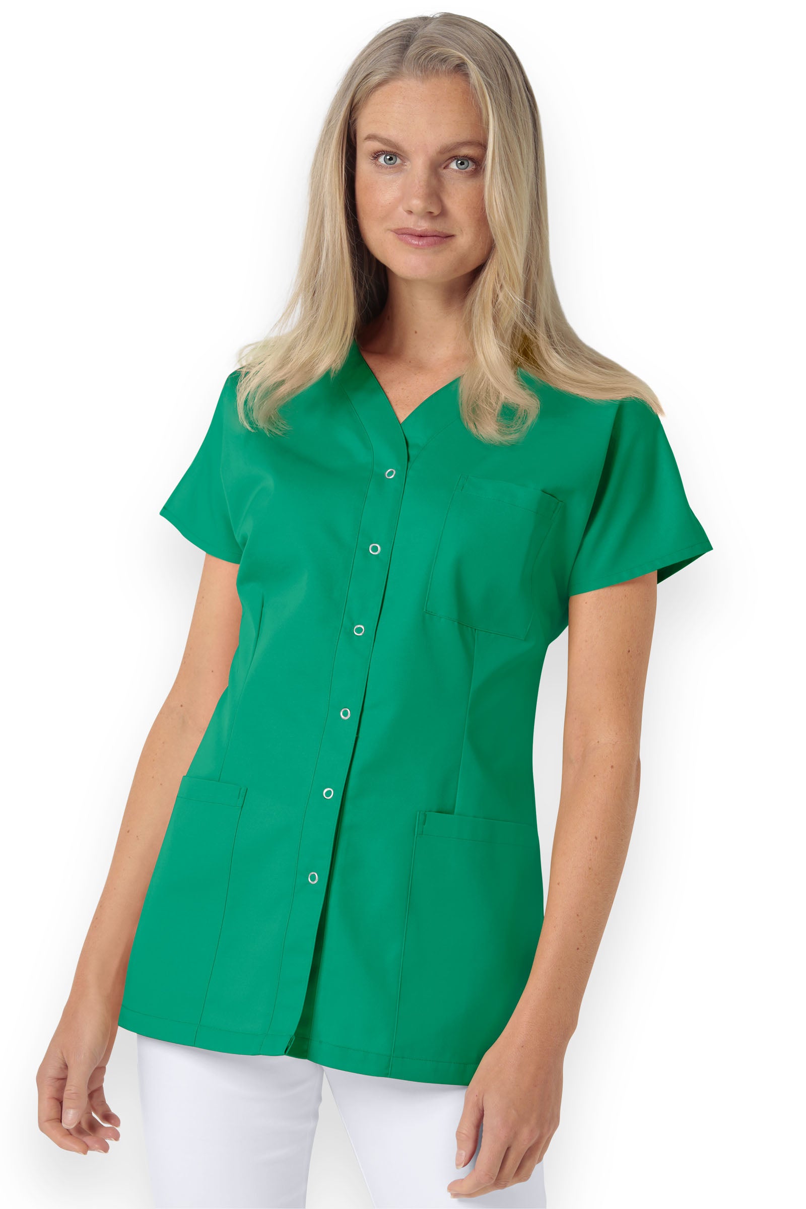 Blouse Femme - Entièrement boutonnée vert irlandais