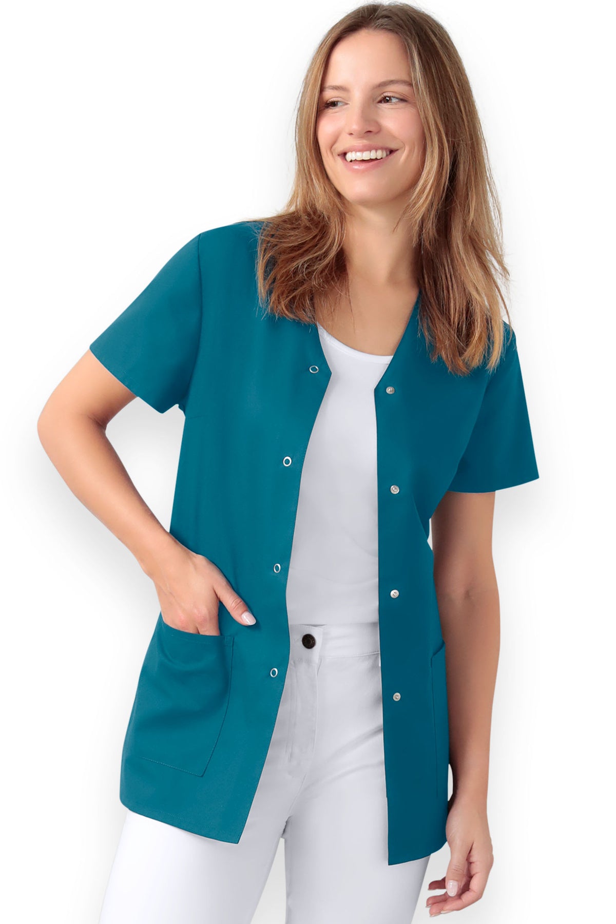 Blouse Femme - pressionnée pétrole