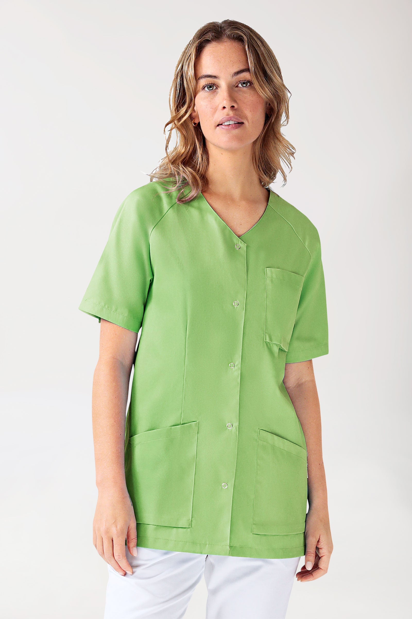 CORE Blouse Femme - Entièrement boutonnée vert pomme