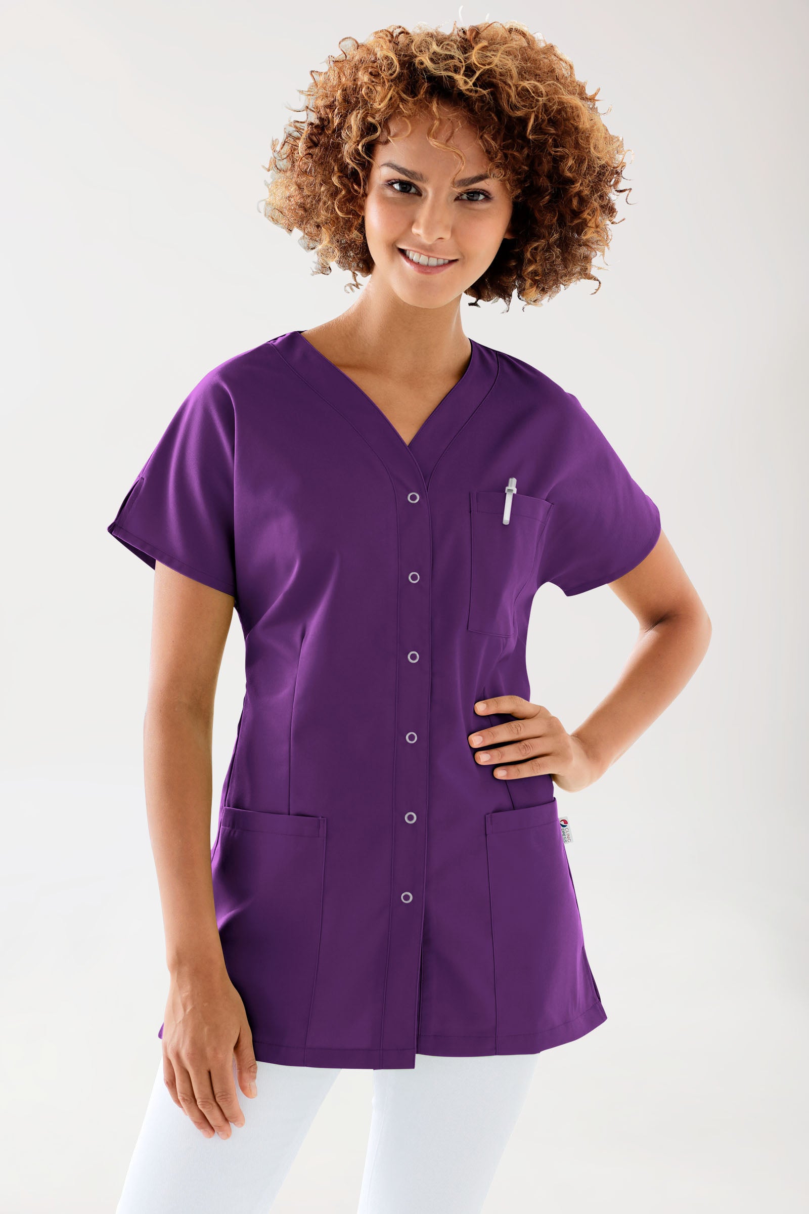JUST STRONG Blouse Femme - patte pressions violet