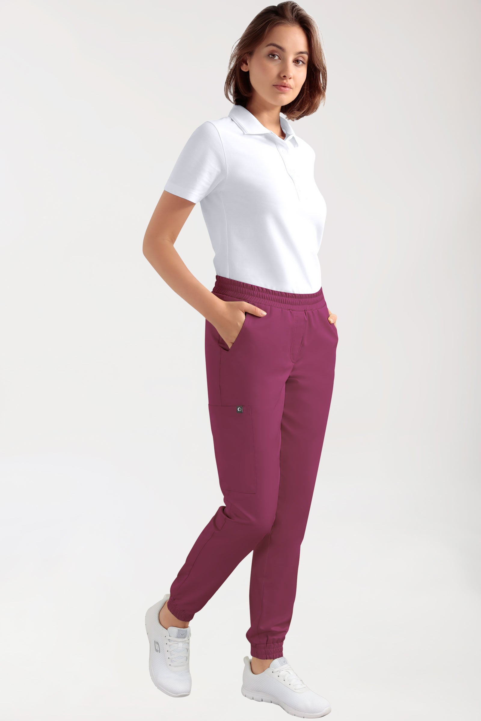 CORE Pantalon Cargo Femme – Style Jogpant berry