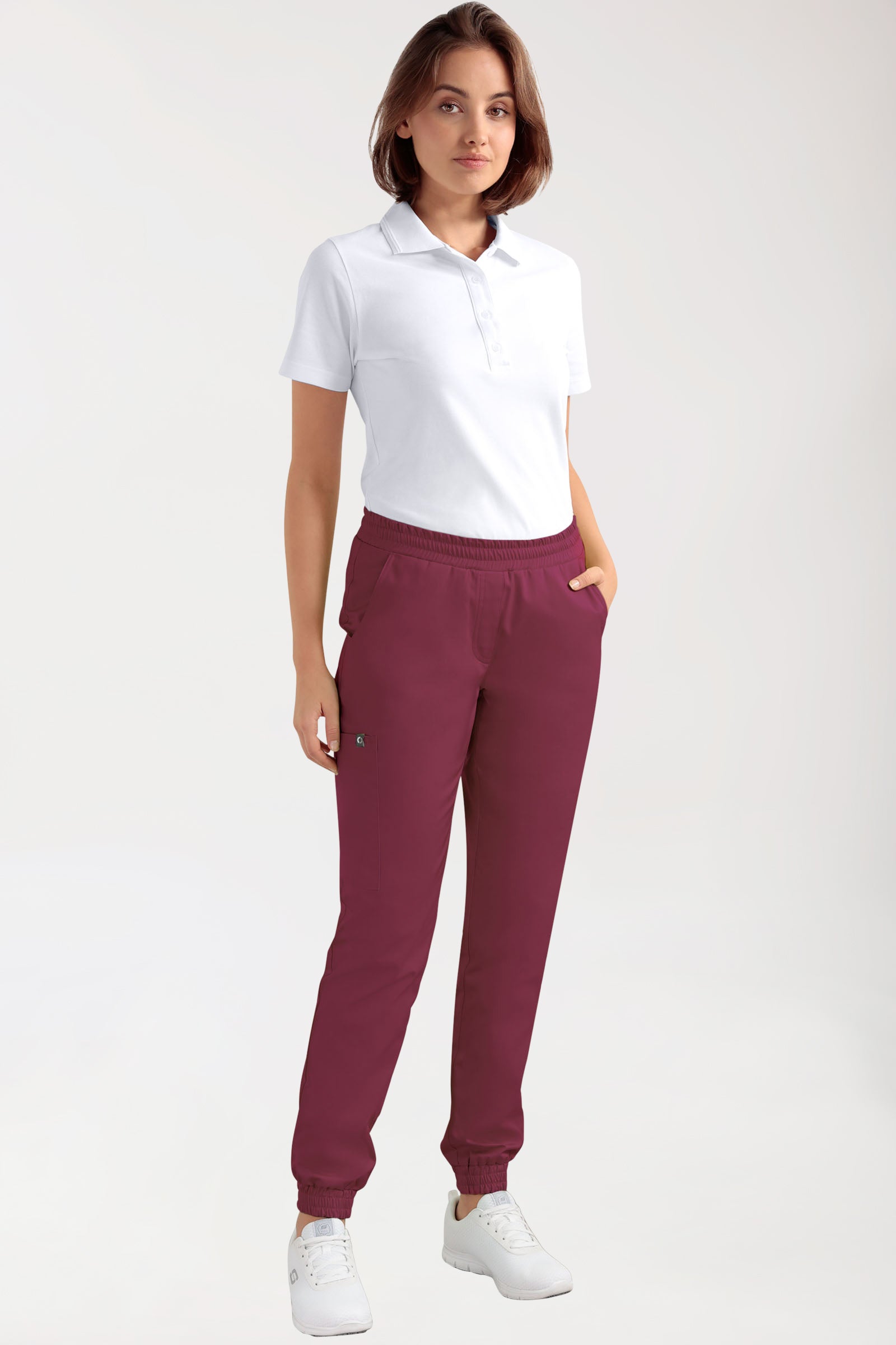 CORE Pantalon Cargo Femme – Style Jogpant bordeaux