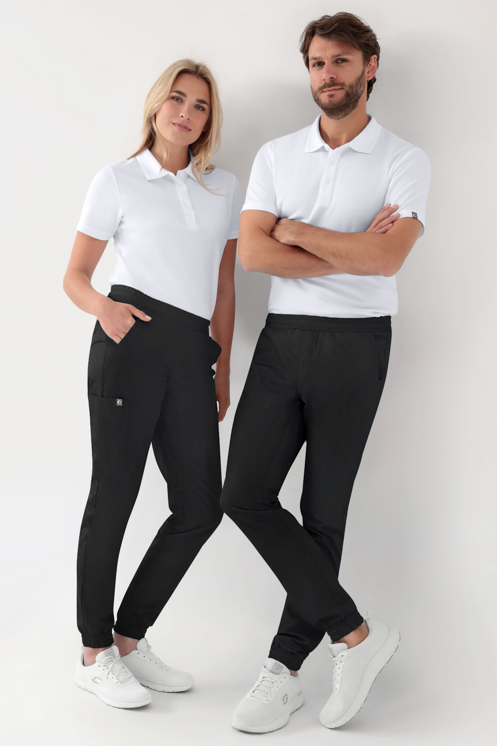 GREEN Pantalon Stretch Femme - Style Jogpant noir