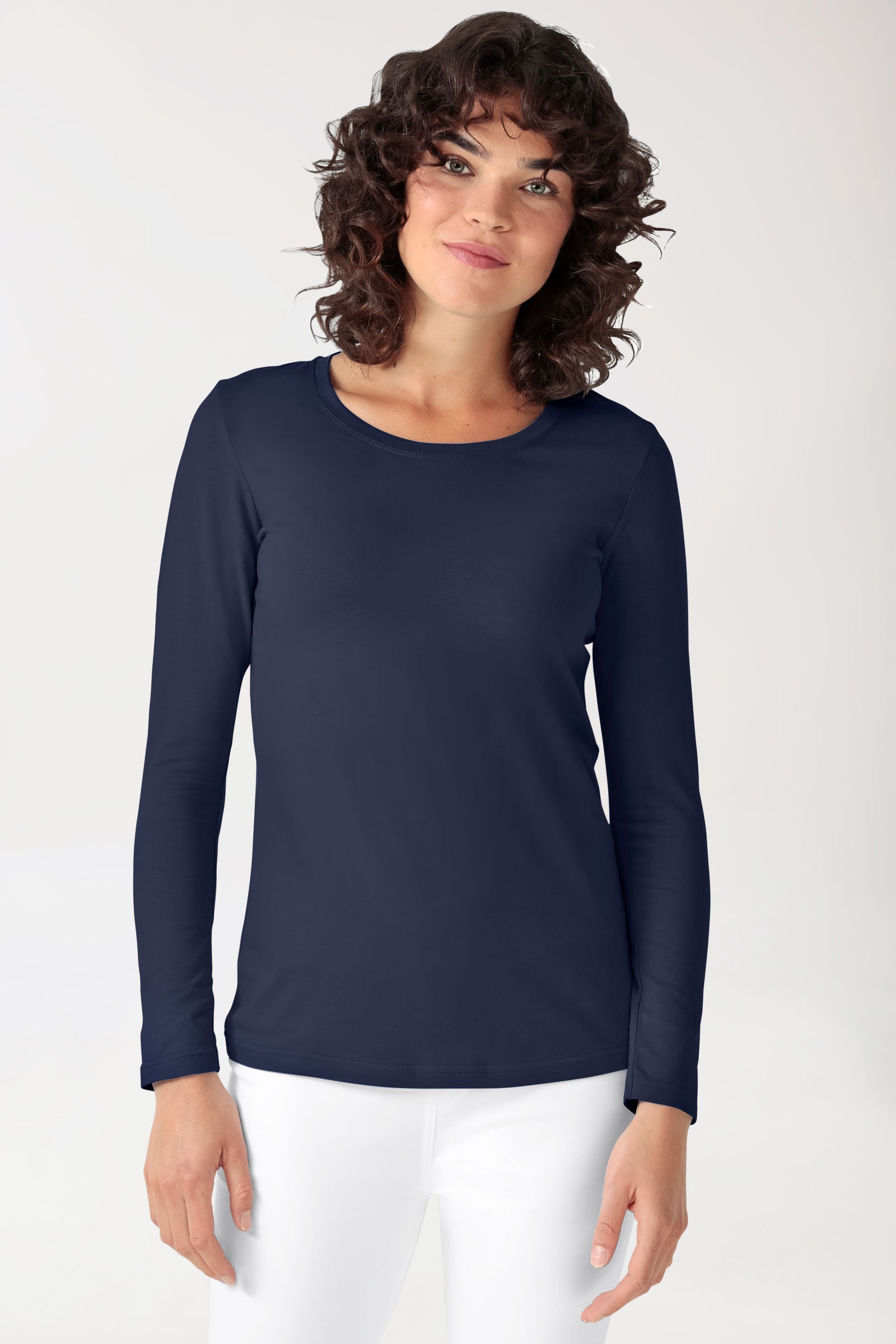 CORE T-shirt Femme - manche longue bleu navy