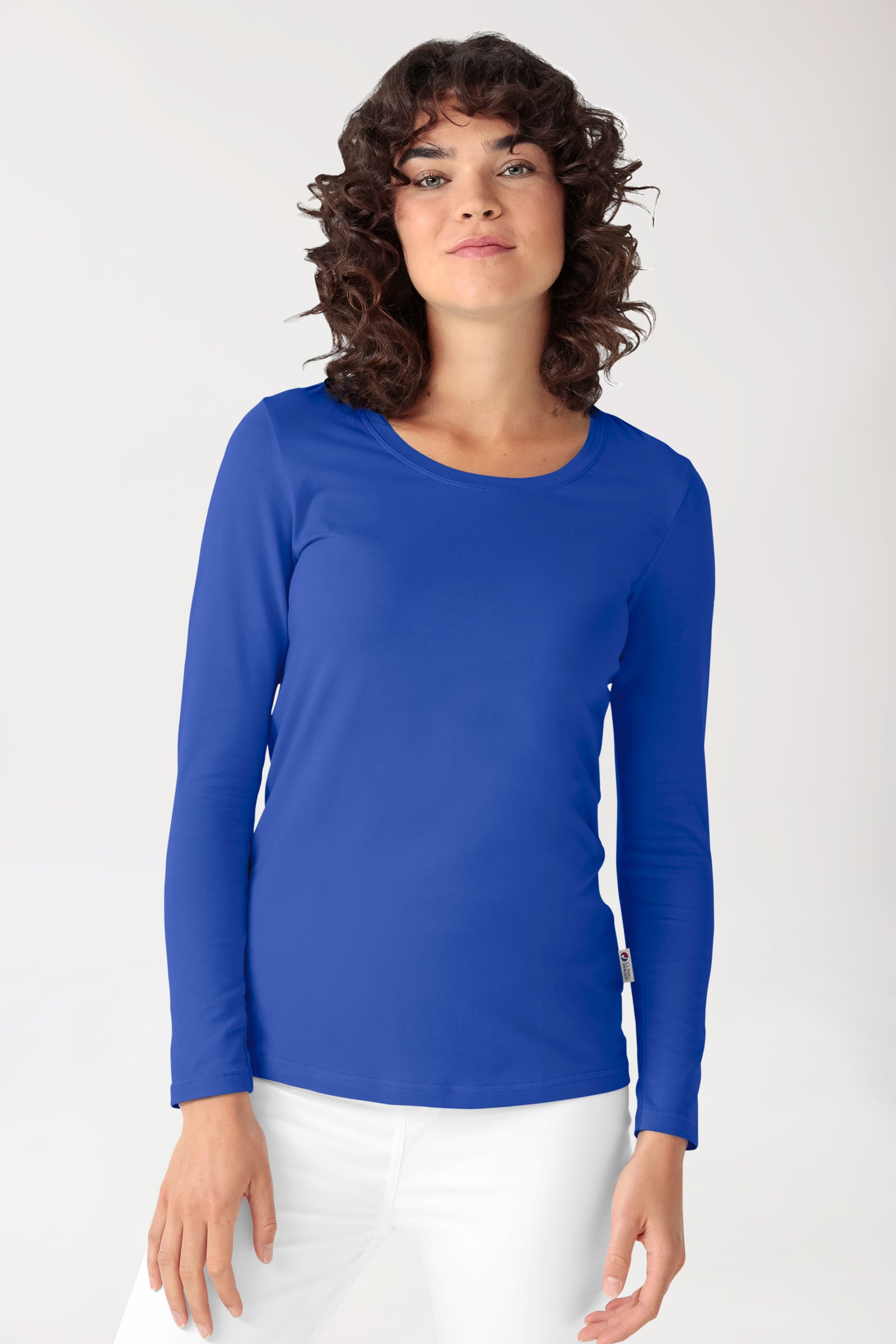 CORE T-shirt Femme - manche longue bleu roi, Vue de face