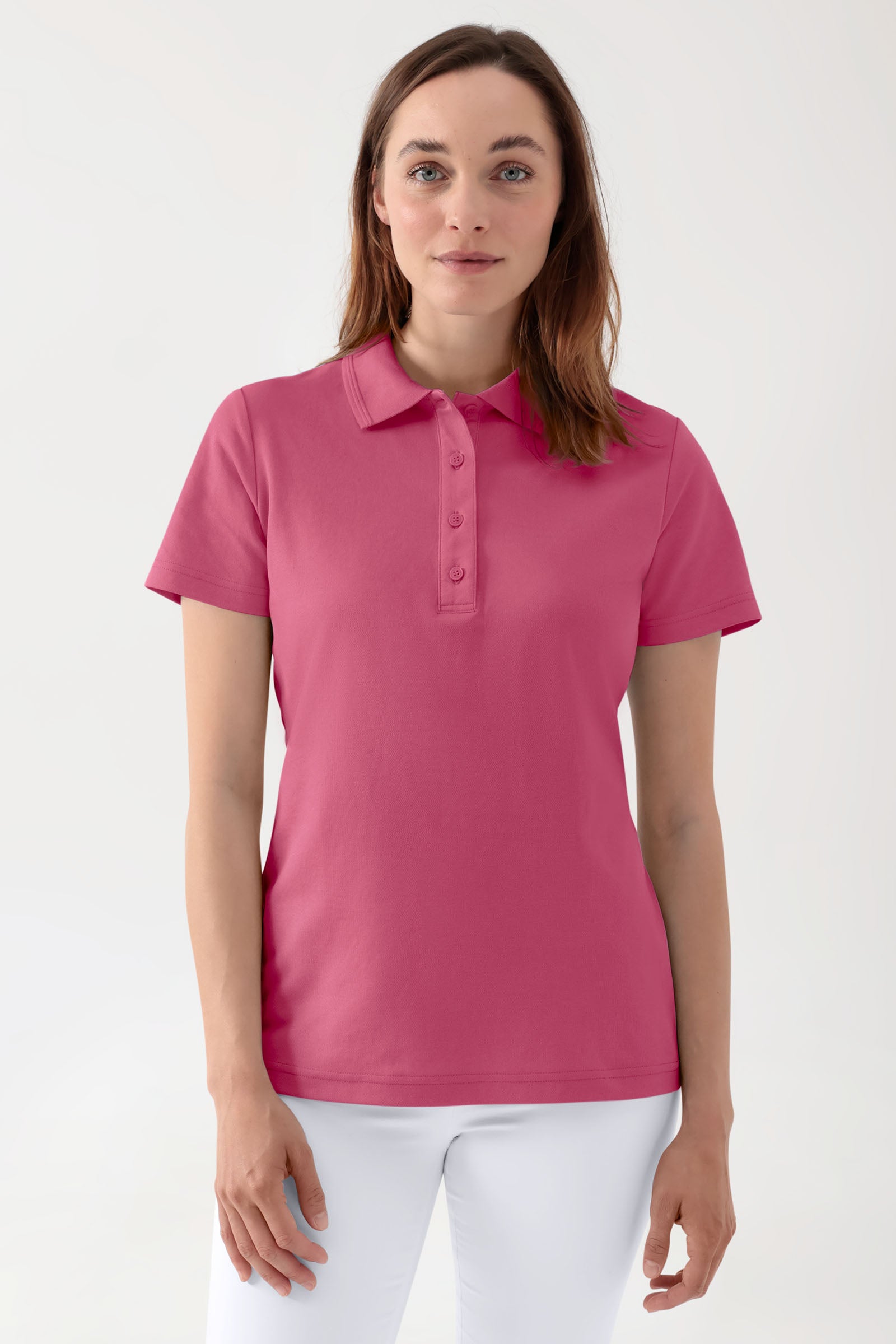 COMFY FLEX Shirt Stretch Femme - Col polo bois de rose