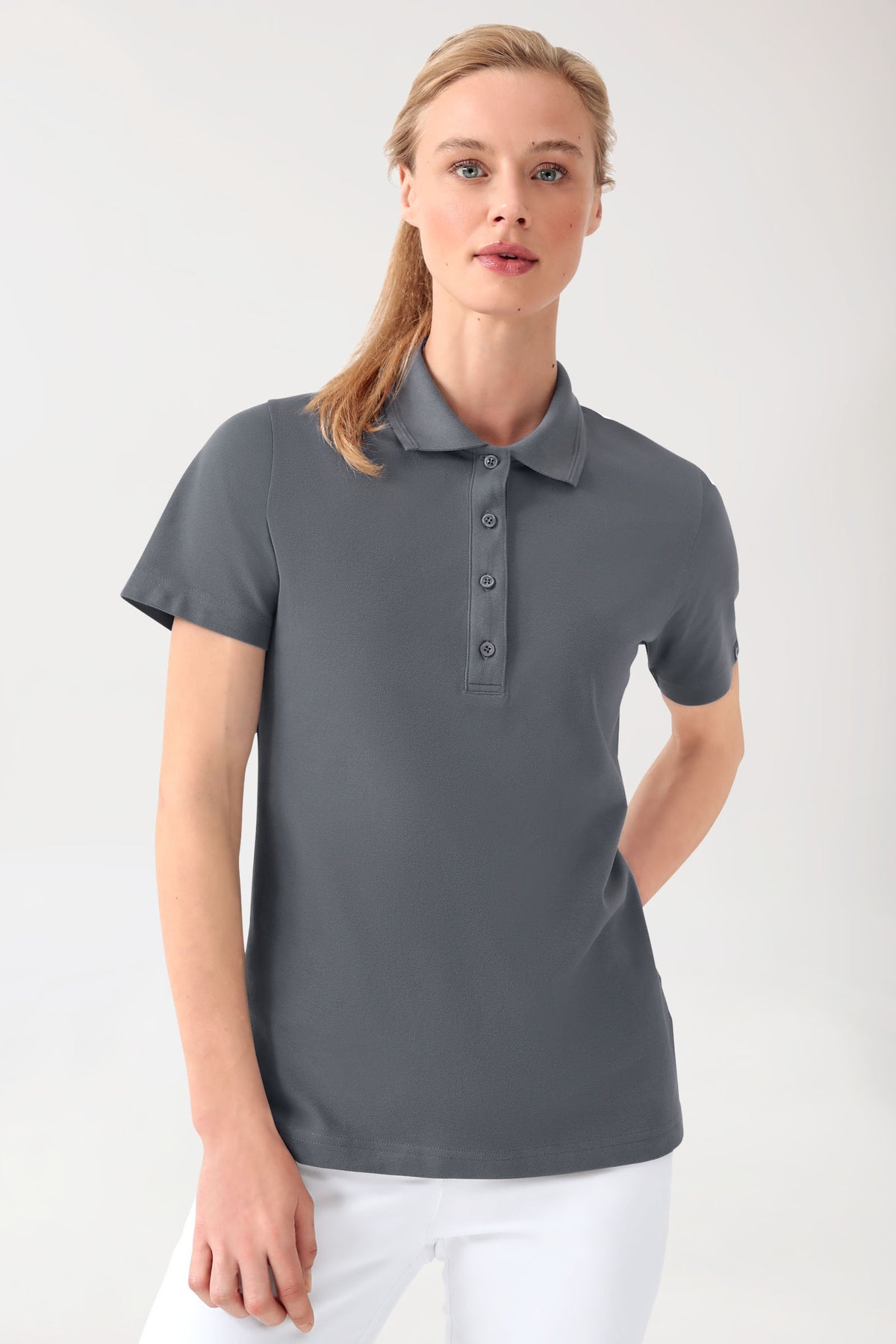 COMFY FLEX Shirt Stretch Femme - Col polo galet, Vue de face