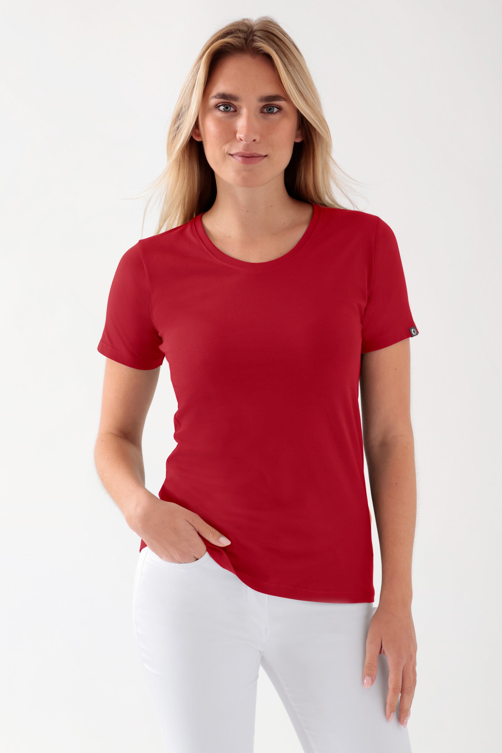 CORE T-shirt Femme - Encolure ronde rouge
