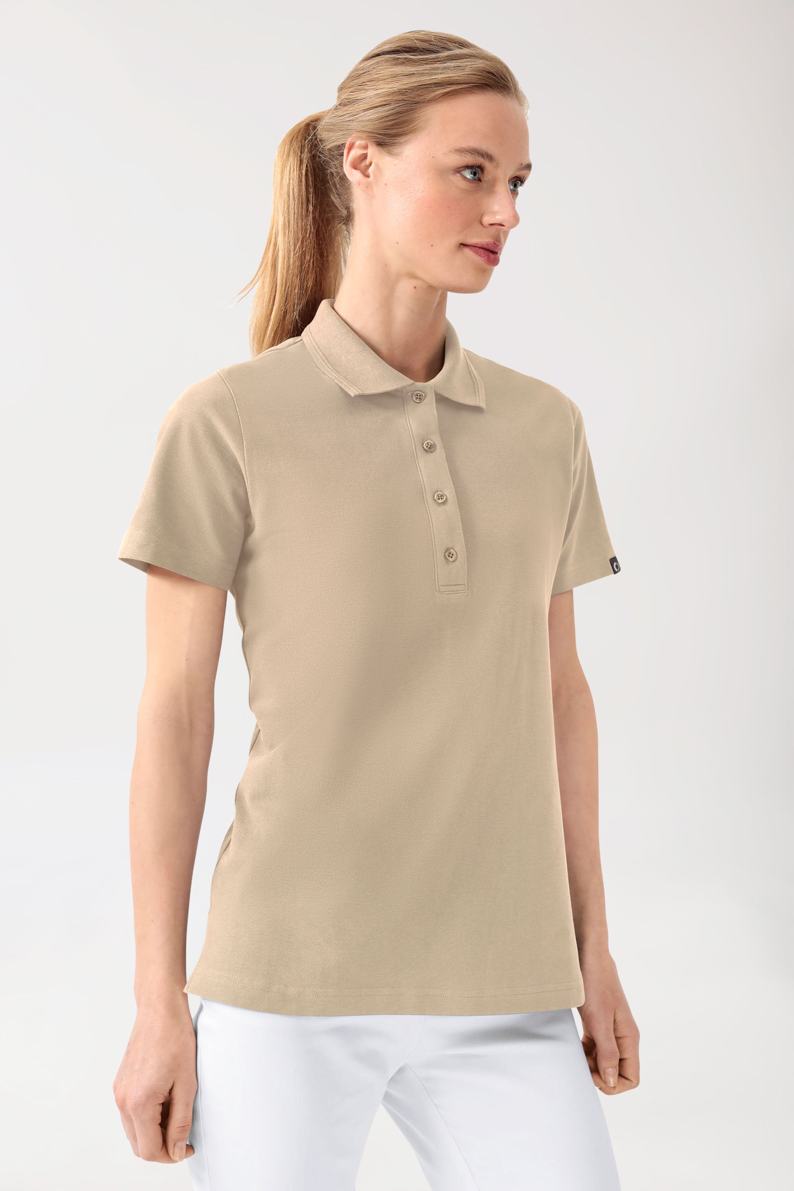COMFY FLEX Shirt Stretch Femme - Col polo sand