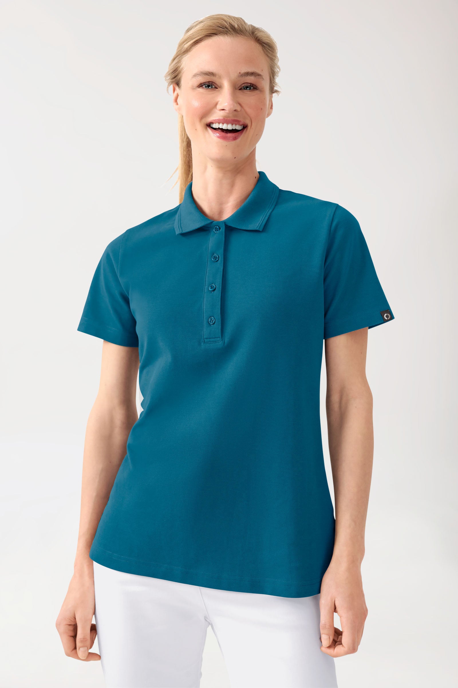 COMFY FLEX Shirt Stretch Femme - Col polo pétrole