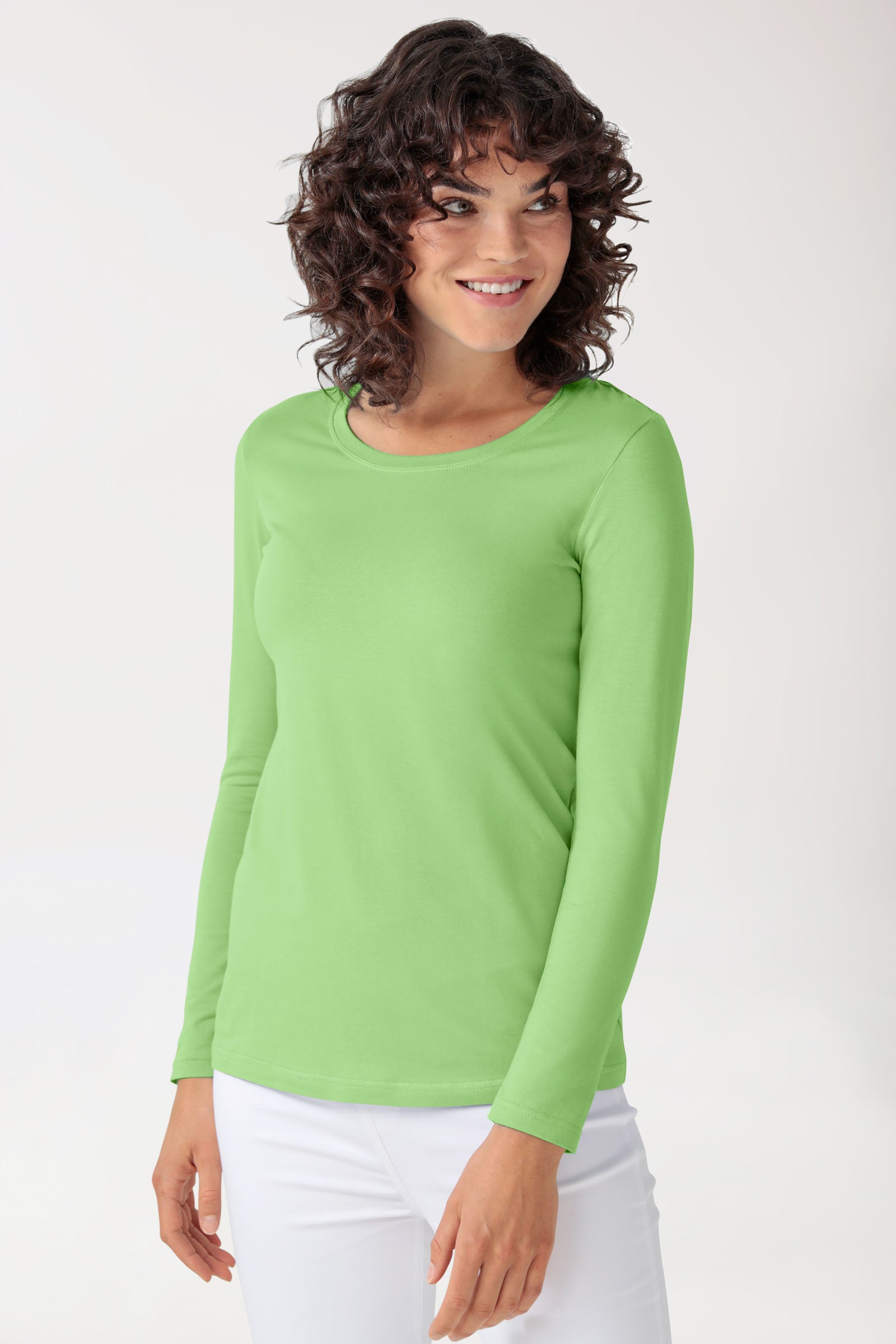 CORE T-shirt Femme - manche longue vert pomme