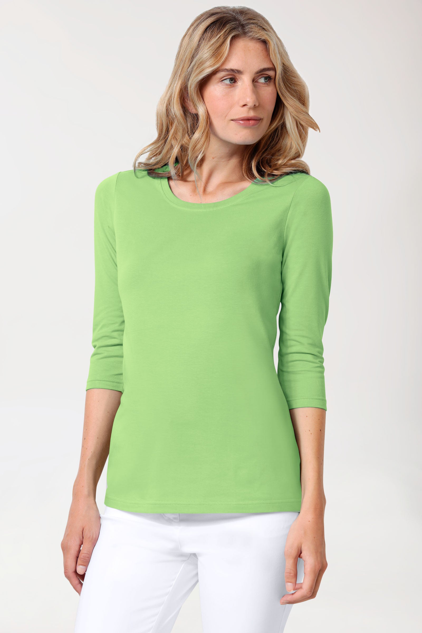 CORE T-shirt Femme - manche 3/4 vert pomme