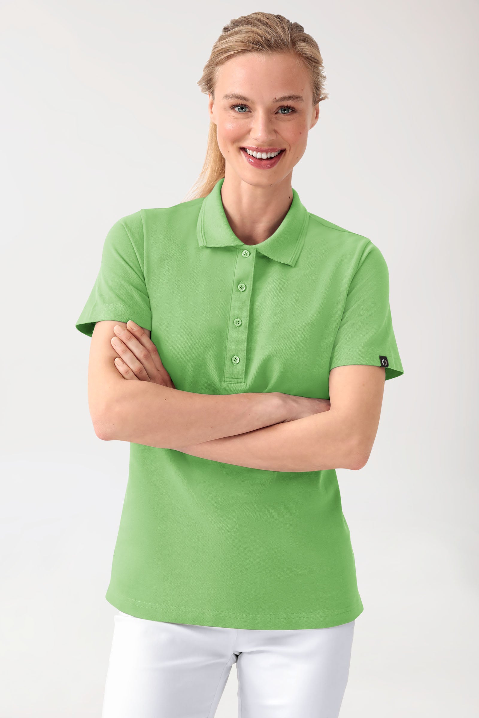 COMFY FLEX Shirt Stretch Femme - Col polo vert pomme