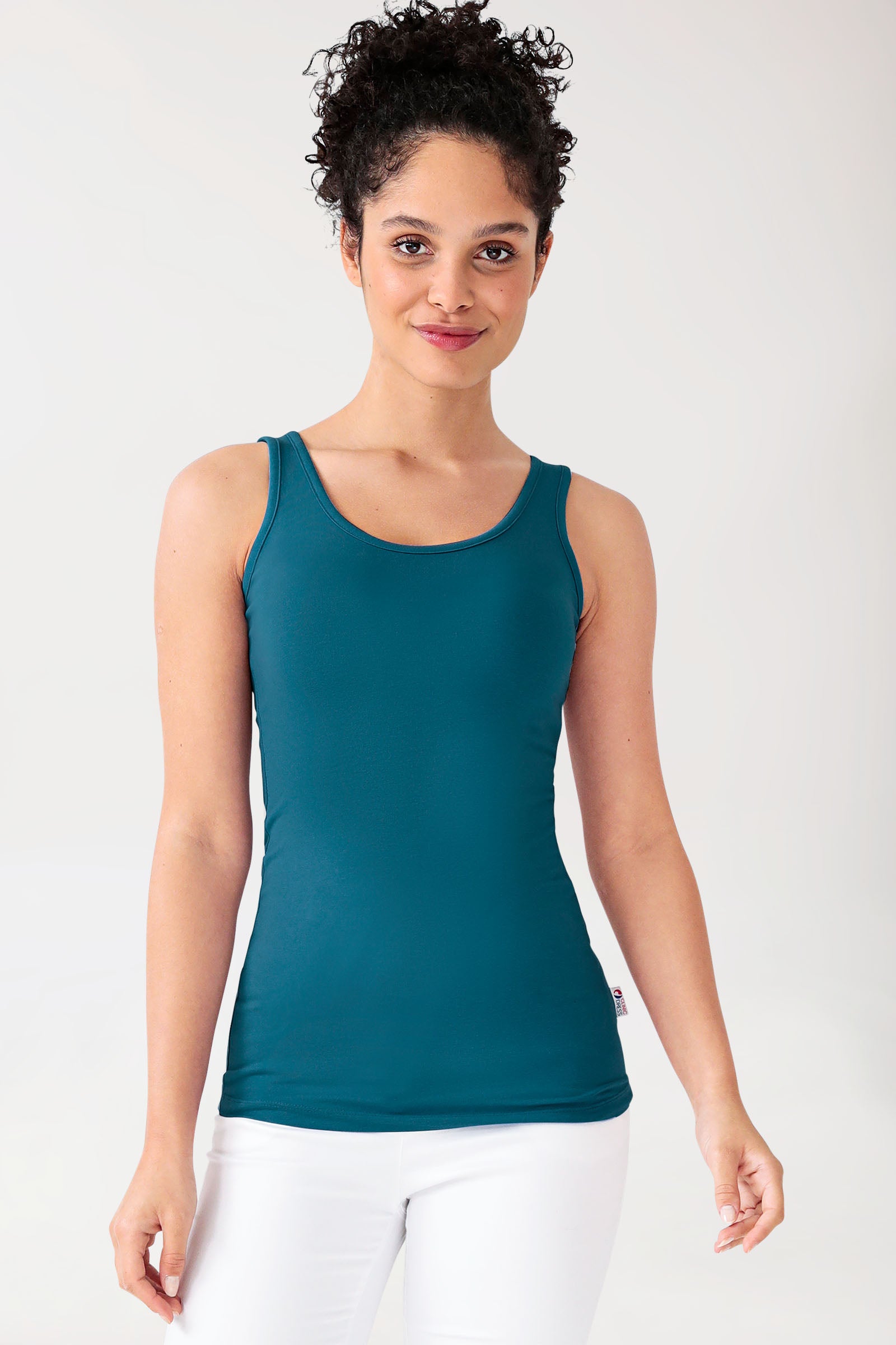 CORE Top Femme - Encolure ronde vert pétrole