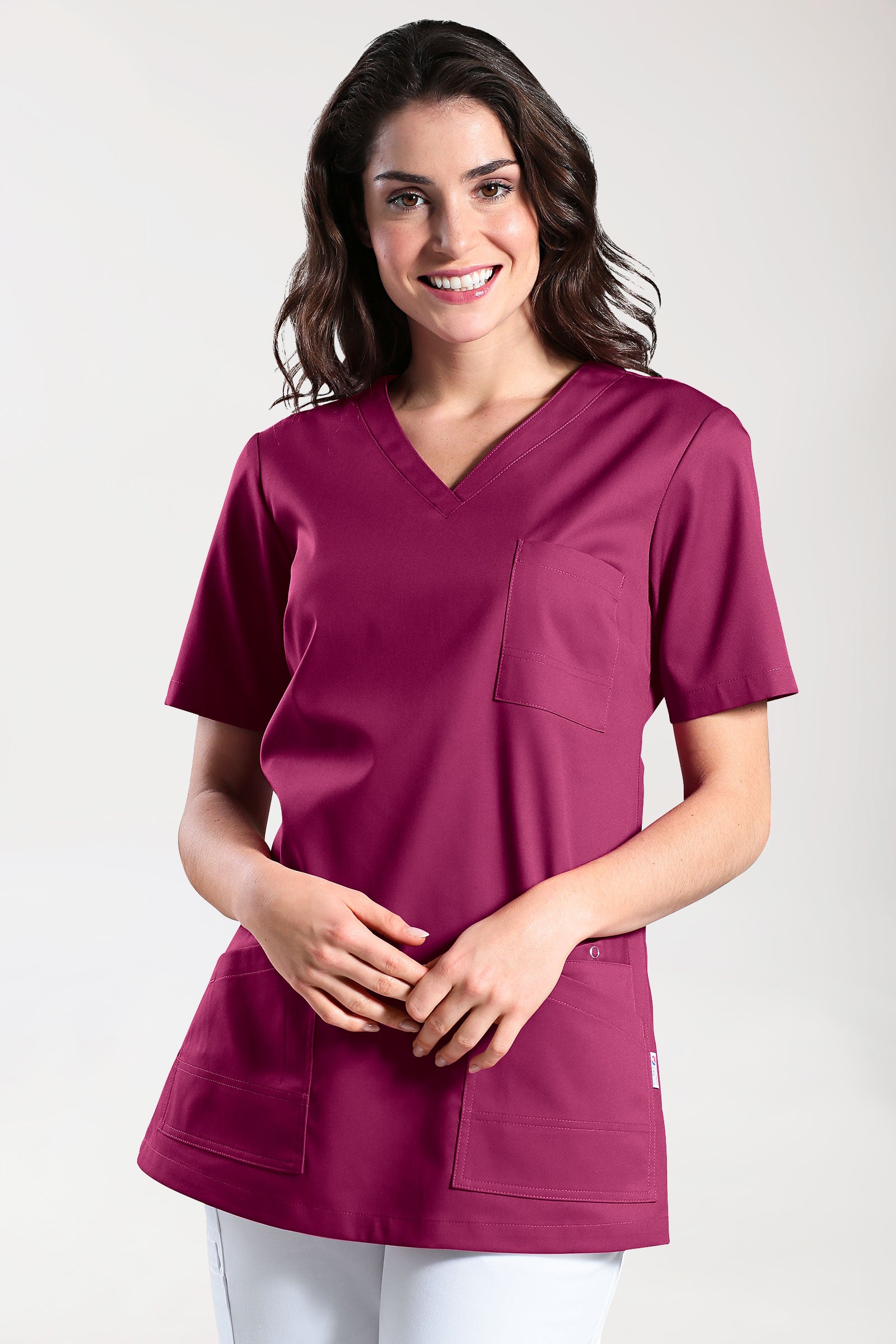 CLINIC STRETCH Tunique Femme - Manche courte berry