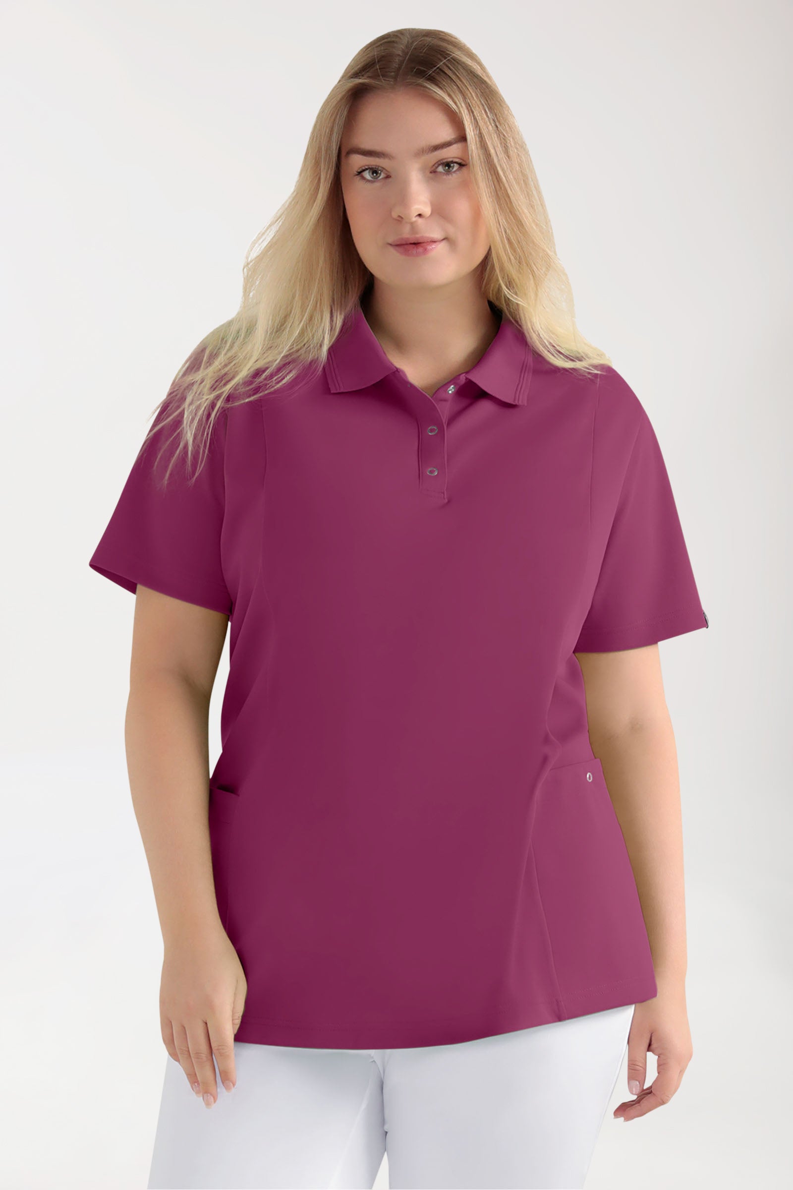 COMFY FLEX Tunique Stretch Femme - Col polo berry, Vue de face