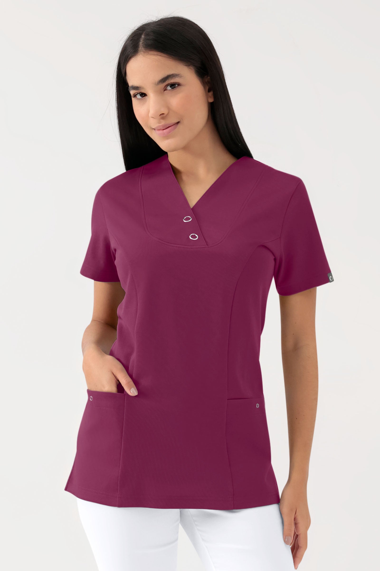 COMFY FLEX Tunique Stretch Femme - Boutons-pression berry