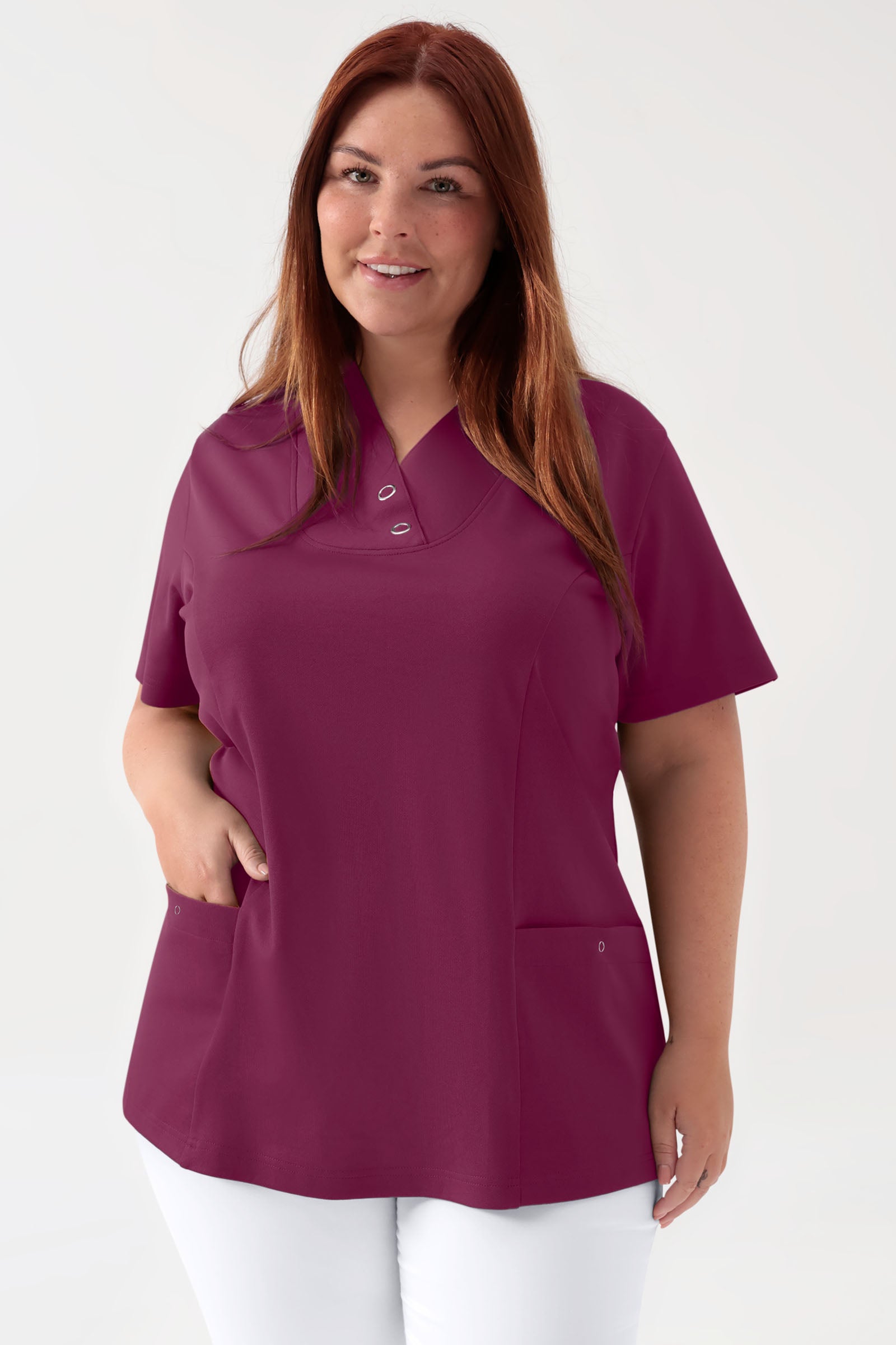 COMFY FLEX Tunique Stretch Femme - Boutons-pression berry